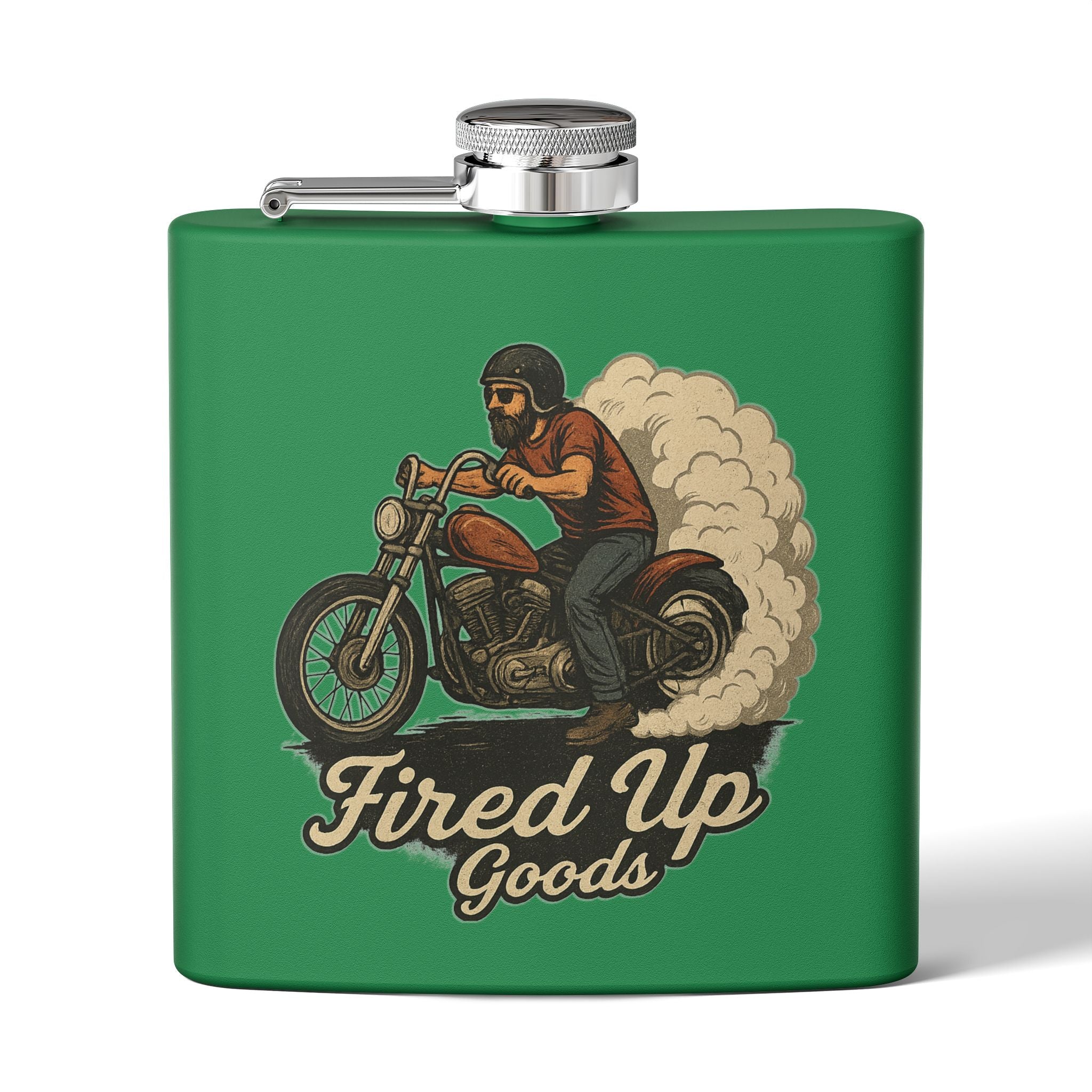 Biker Flask, Adventure Fuel for Riders, Perfect Gift for Men, Birthday, Groomsmen, Camping, Tailgating