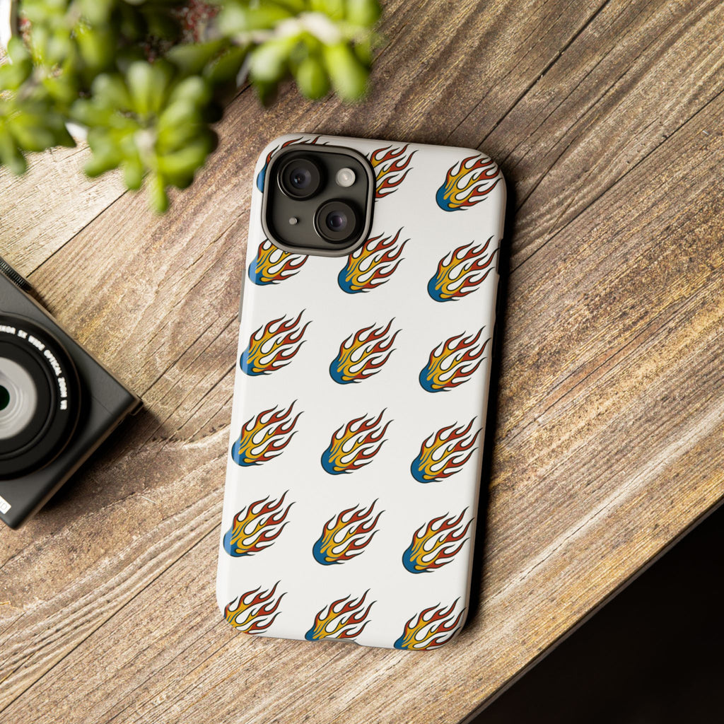 Flame Pattern Phone Case | Tough Cases | Stylish Phone Cover, Gift for Fire Enthusiasts, Trendy Mobile Accessory, Unique Design