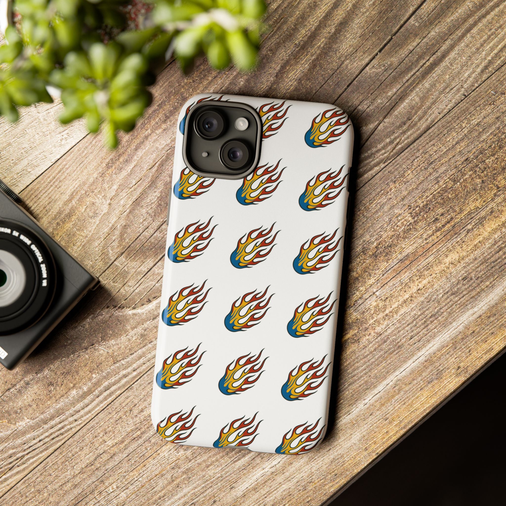 Flame Pattern Phone Case | Tough Cases | Stylish Phone Cover, Gift for Fire Enthusiasts, Trendy Mobile Accessory, Unique Design
