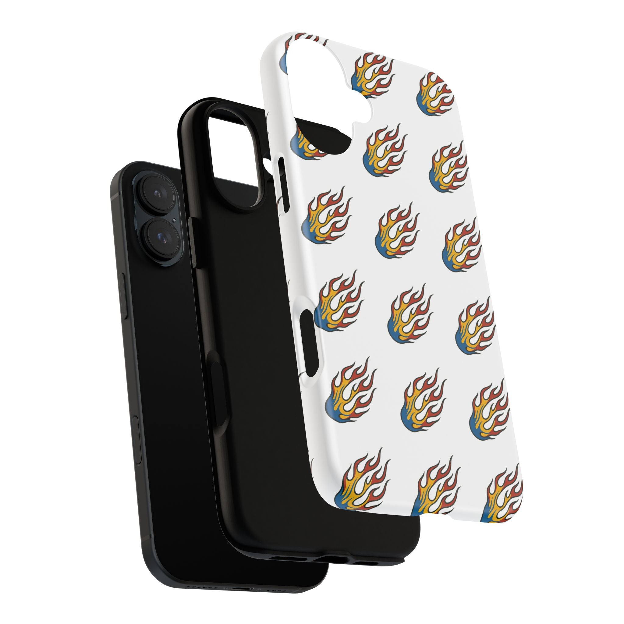 Flame Pattern Phone Case | Tough Cases | Stylish Phone Cover, Gift for Fire Enthusiasts, Trendy Mobile Accessory, Unique Design