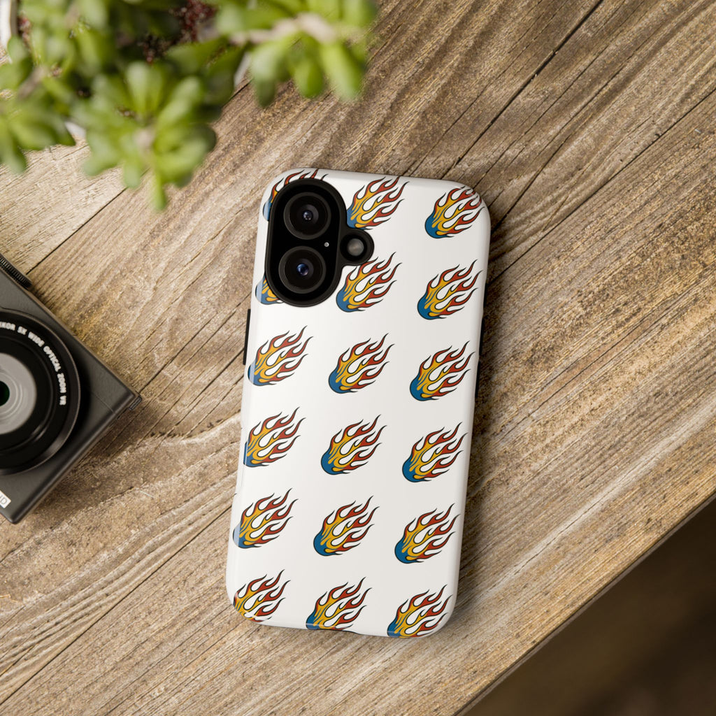 Flame Pattern Phone Case | Tough Cases | Stylish Phone Cover, Gift for Fire Enthusiasts, Trendy Mobile Accessory, Unique Design