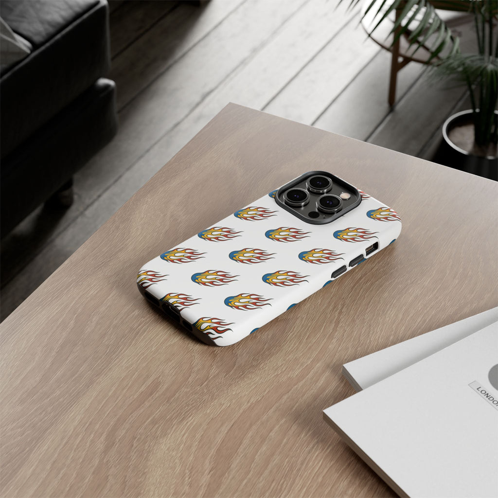 Flame Pattern Phone Case | Tough Cases | Stylish Phone Cover, Gift for Fire Enthusiasts, Trendy Mobile Accessory, Unique Design