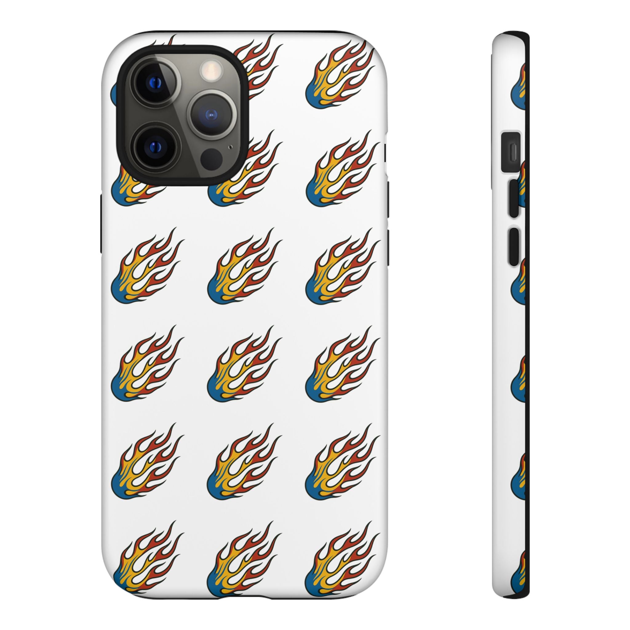 Flame Pattern Phone Case | Tough Cases | Stylish Phone Cover, Gift for Fire Enthusiasts, Trendy Mobile Accessory, Unique Design