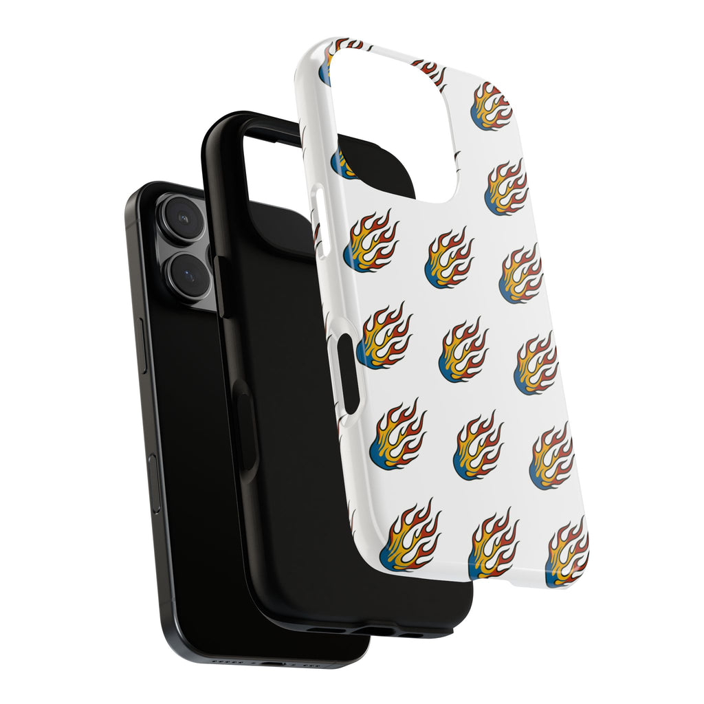 Flame Pattern Phone Case | Tough Cases | Stylish Phone Cover, Gift for Fire Enthusiasts, Trendy Mobile Accessory, Unique Design