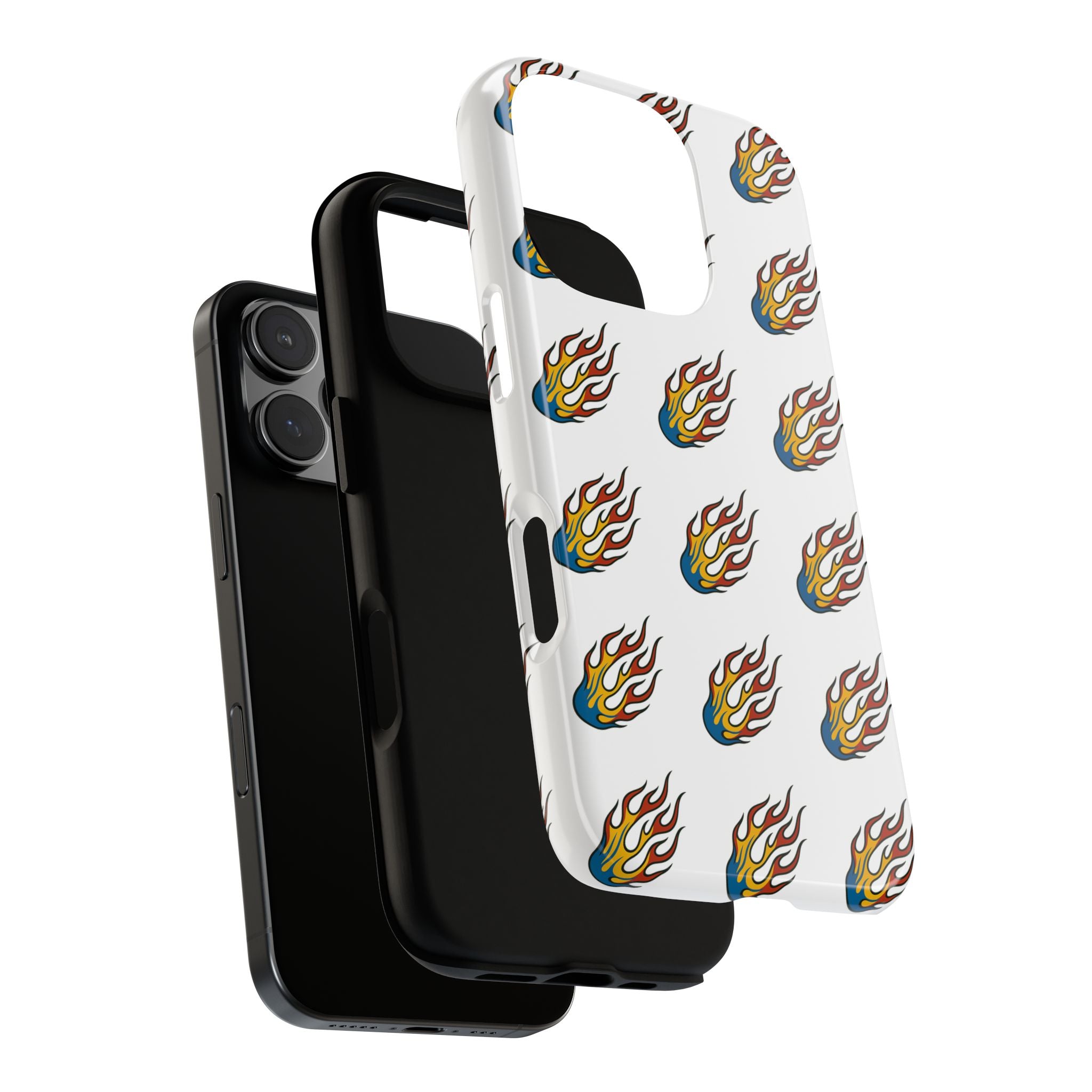Flame Pattern Phone Case | Tough Cases | Stylish Phone Cover, Gift for Fire Enthusiasts, Trendy Mobile Accessory, Unique Design