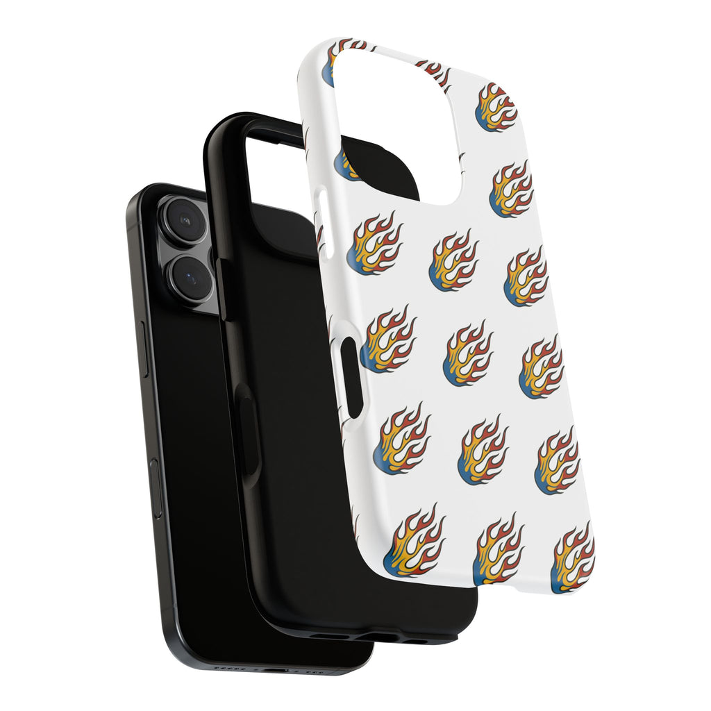 Flame Pattern Phone Case | Tough Cases | Stylish Phone Cover, Gift for Fire Enthusiasts, Trendy Mobile Accessory, Unique Design