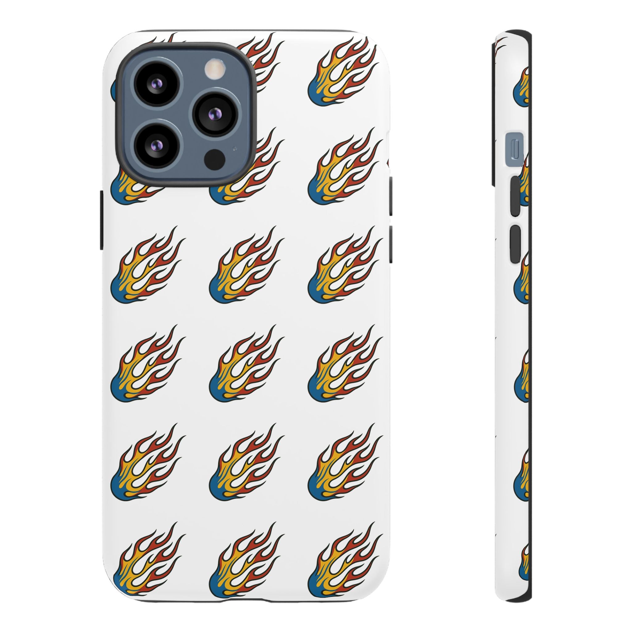 Flame Pattern Phone Case | Tough Cases | Stylish Phone Cover, Gift for Fire Enthusiasts, Trendy Mobile Accessory, Unique Design