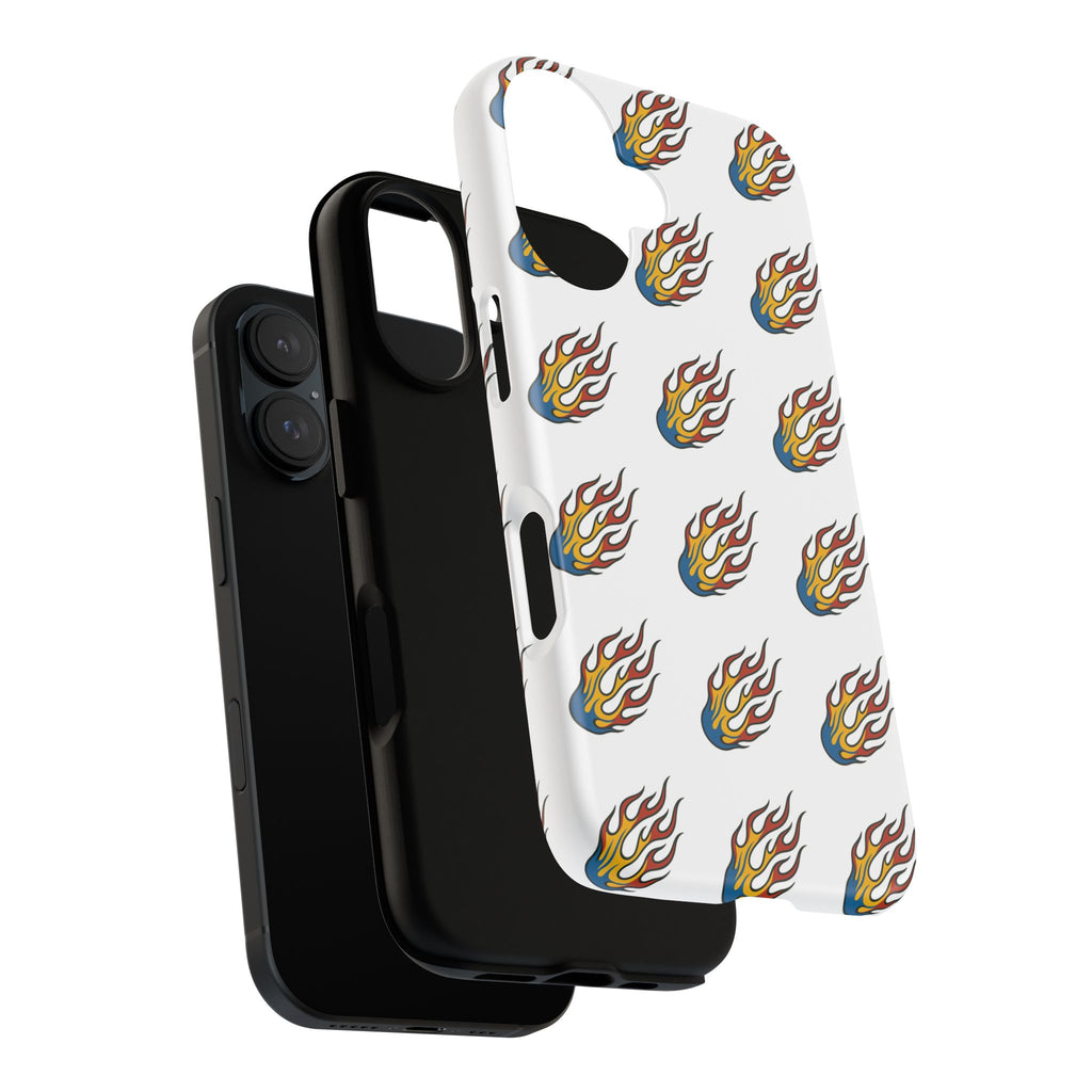 Flame Pattern Phone Case | Tough Cases | Stylish Phone Cover, Gift for Fire Enthusiasts, Trendy Mobile Accessory, Unique Design