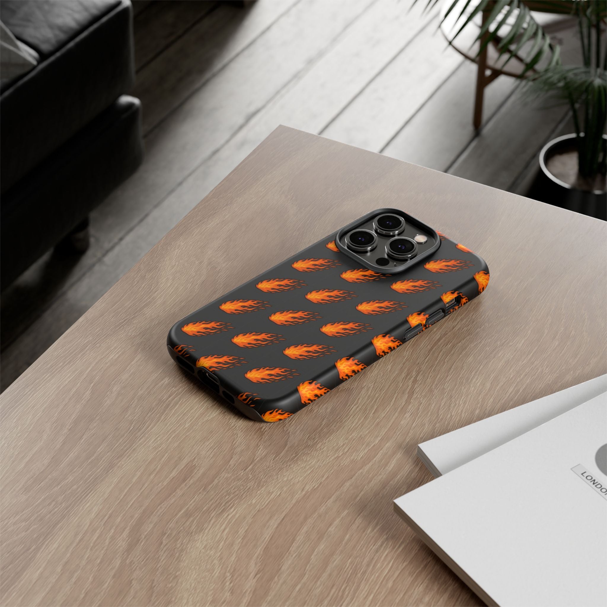 Flame Pattern Phone Case | Tough Cases for Adventurers, Gifts for Fire Lovers, Unique Cellphone Covers, Birthday Accessories, Cool [...]