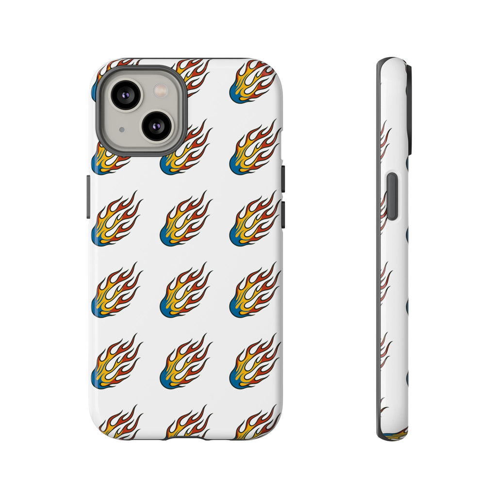 Flame Pattern Phone Case | Tough Cases | Stylish Phone Cover, Gift for Fire Enthusiasts, Trendy Mobile Accessory, Unique Design