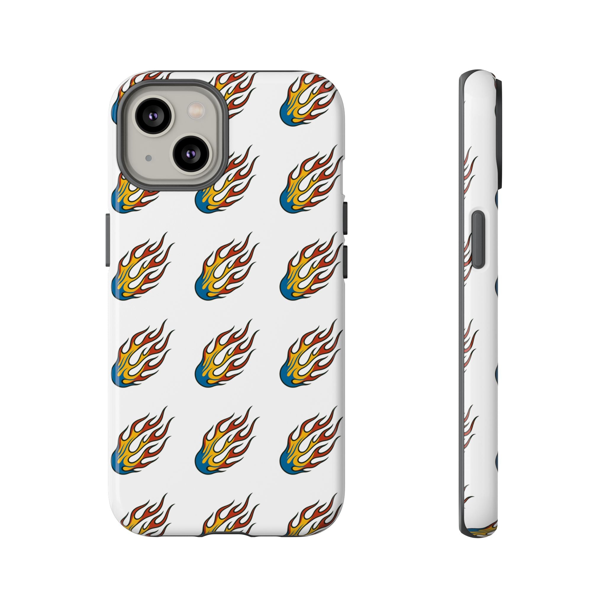 Flame Pattern Phone Case | Tough Cases | Stylish Phone Cover, Gift for Fire Enthusiasts, Trendy Mobile Accessory, Unique Design