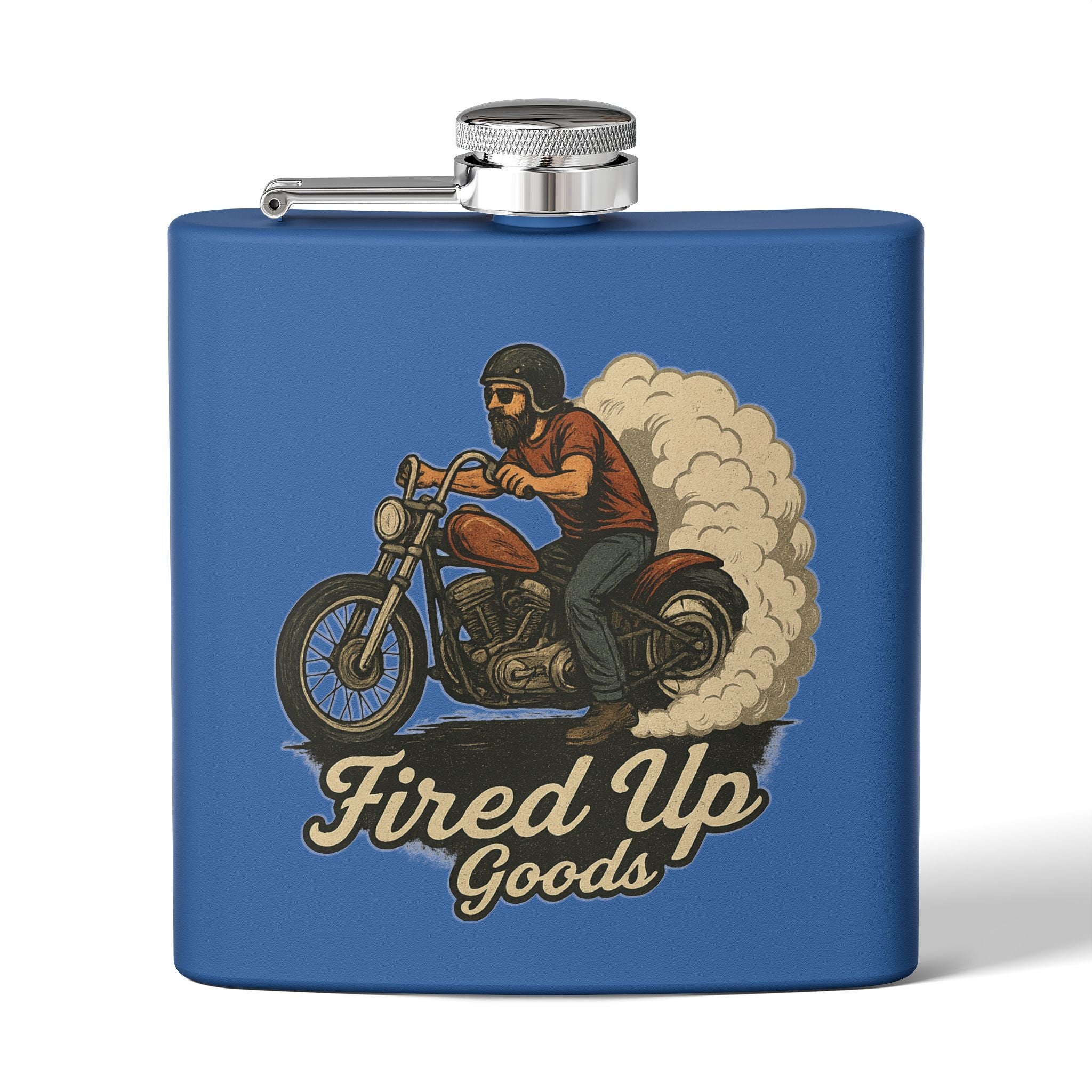 Biker Flask, Adventure Fuel for Riders, Perfect Gift for Men, Birthday, Groomsmen, Camping, Tailgating