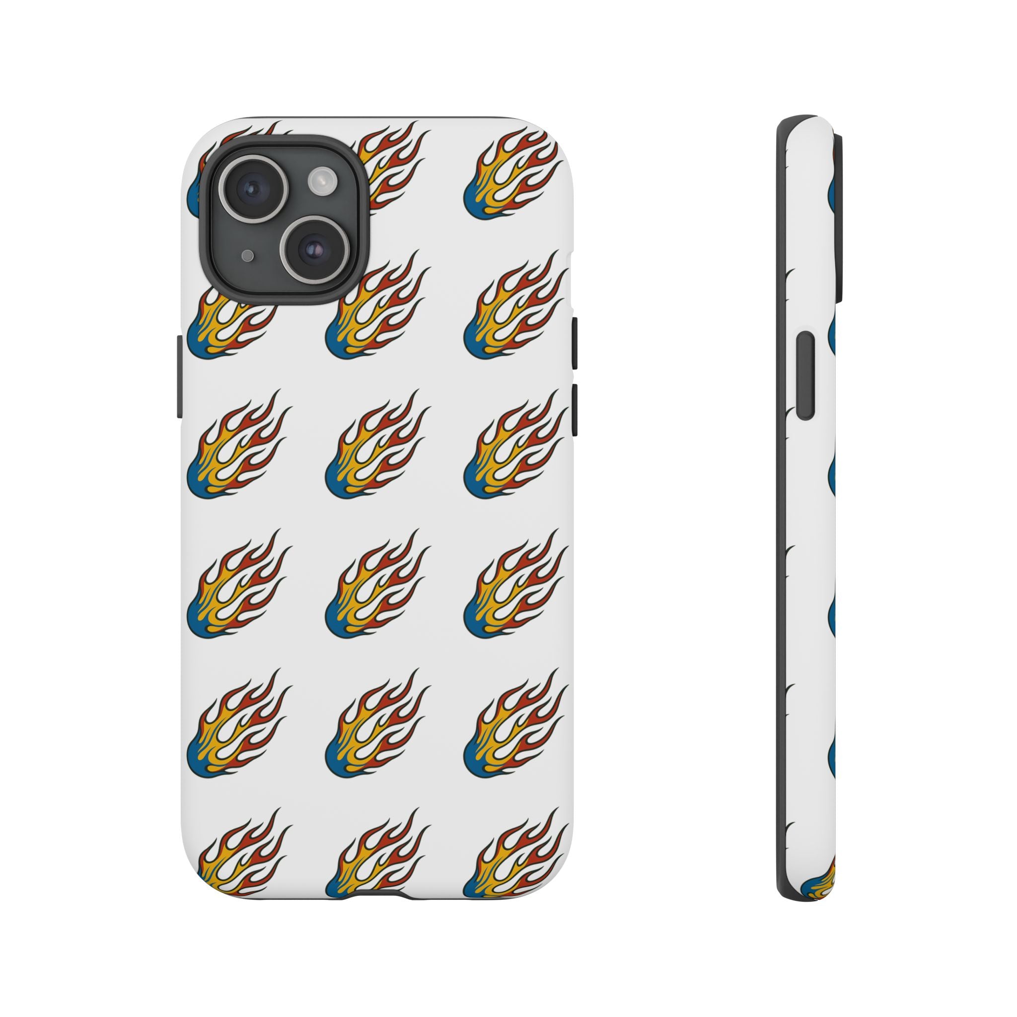Flame Pattern Phone Case | Tough Cases | Stylish Phone Cover, Gift for Fire Enthusiasts, Trendy Mobile Accessory, Unique Design