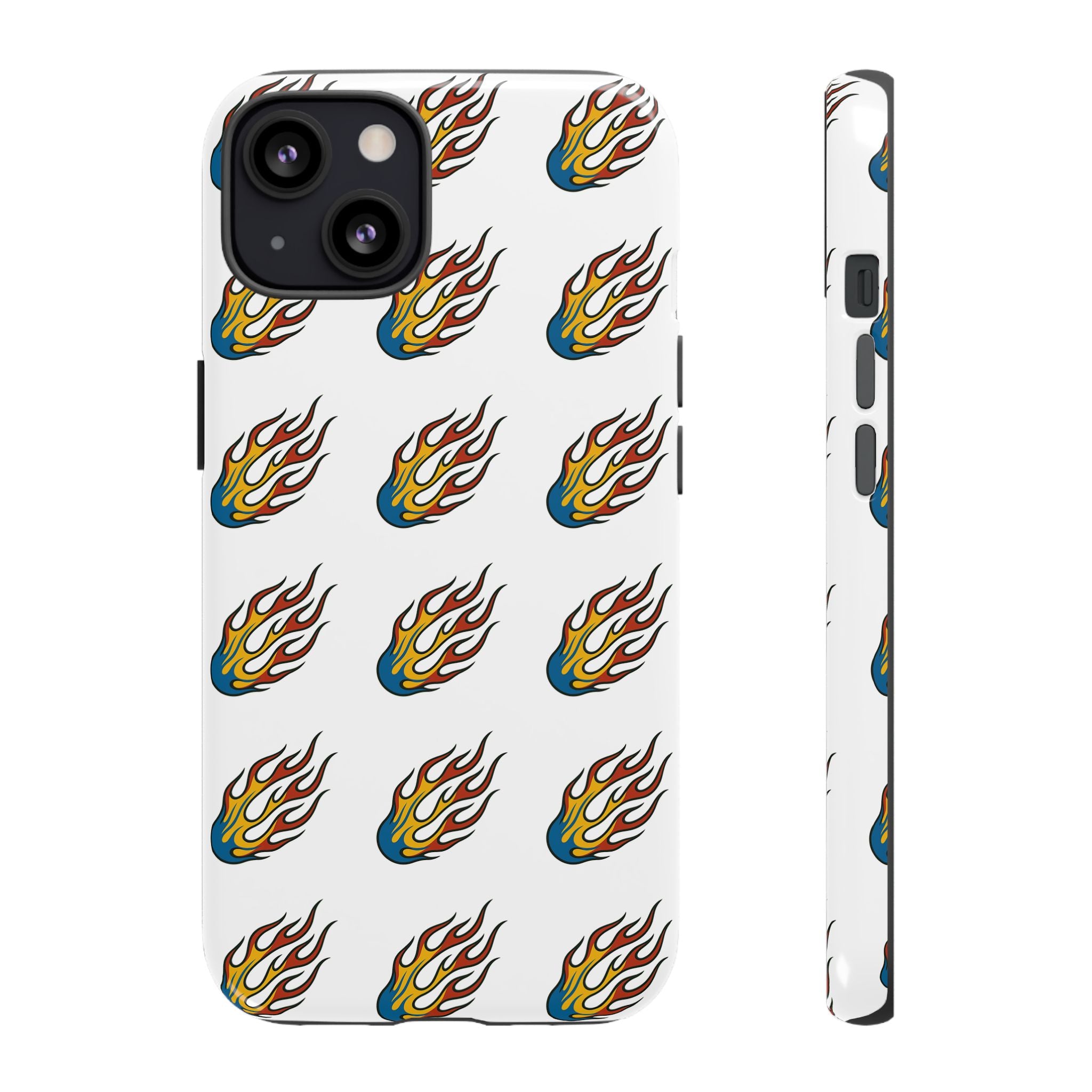 Flame Pattern Phone Case | Tough Cases | Stylish Phone Cover, Gift for Fire Enthusiasts, Trendy Mobile Accessory, Unique Design