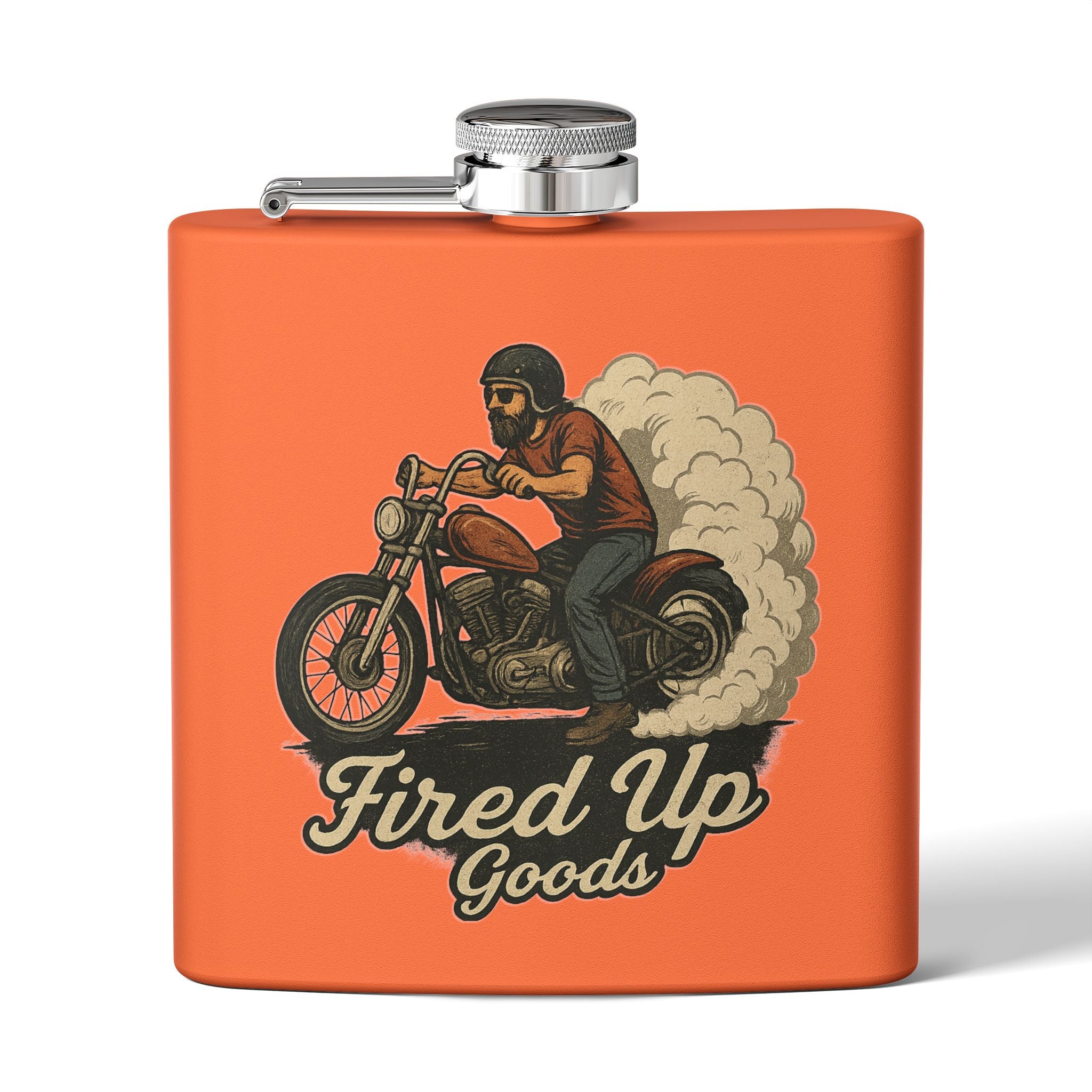 Biker Flask, Adventure Fuel for Riders, Perfect Gift for Men, Birthday, Groomsmen, Camping, Tailgating