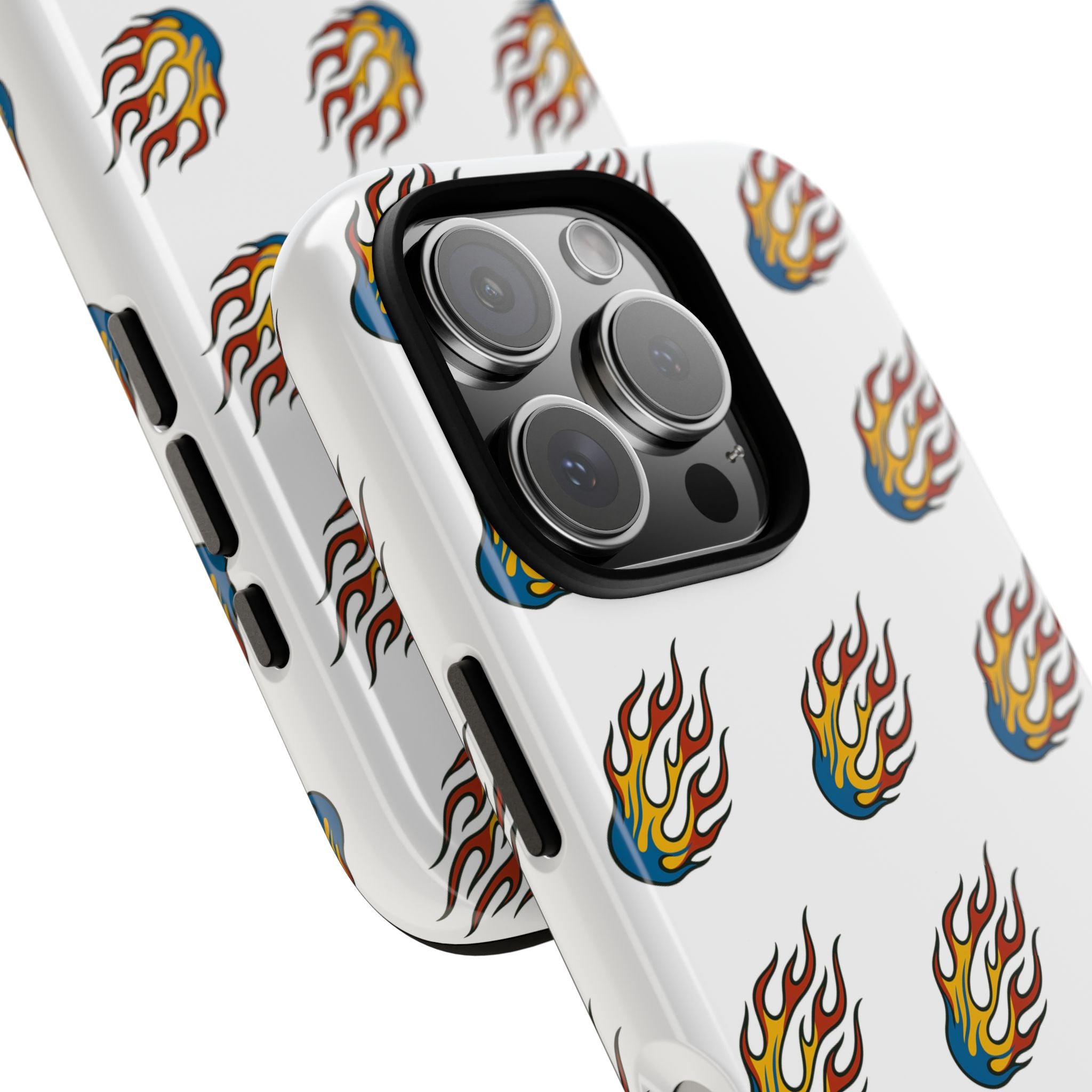 Flame Pattern Phone Case | Tough Cases | Stylish Phone Cover, Gift for Fire Enthusiasts, Trendy Mobile Accessory, Unique Design