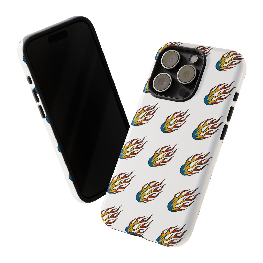 Flame Pattern Phone Case | Tough Cases | Stylish Phone Cover, Gift for Fire Enthusiasts, Trendy Mobile Accessory, Unique Design