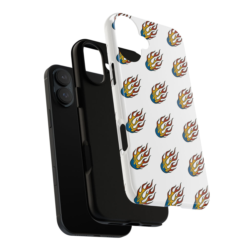 Flame Pattern Phone Case | Tough Cases | Stylish Phone Cover, Gift for Fire Enthusiasts, Trendy Mobile Accessory, Unique Design