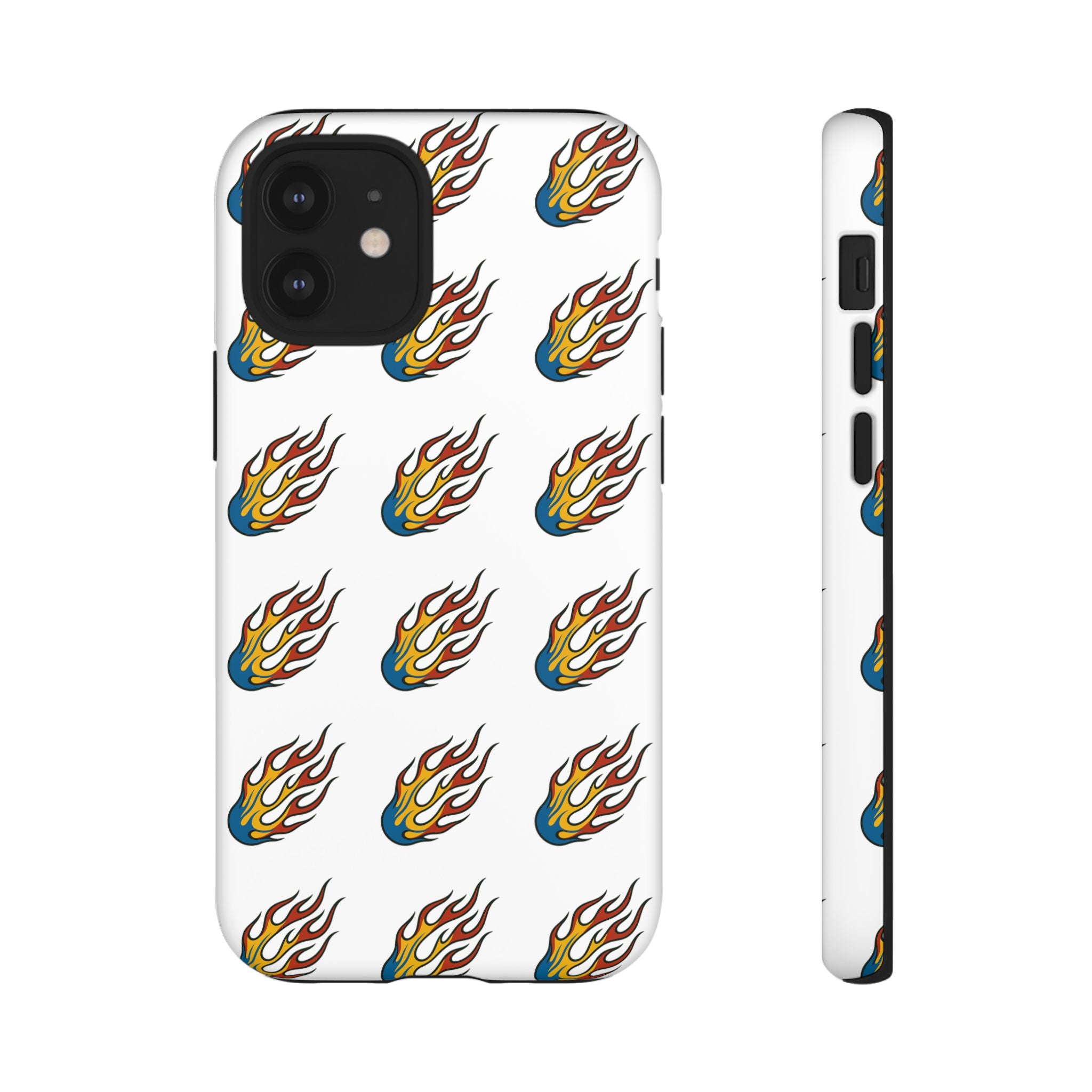 Flame Pattern Phone Case | Tough Cases | Stylish Phone Cover, Gift for Fire Enthusiasts, Trendy Mobile Accessory, Unique Design