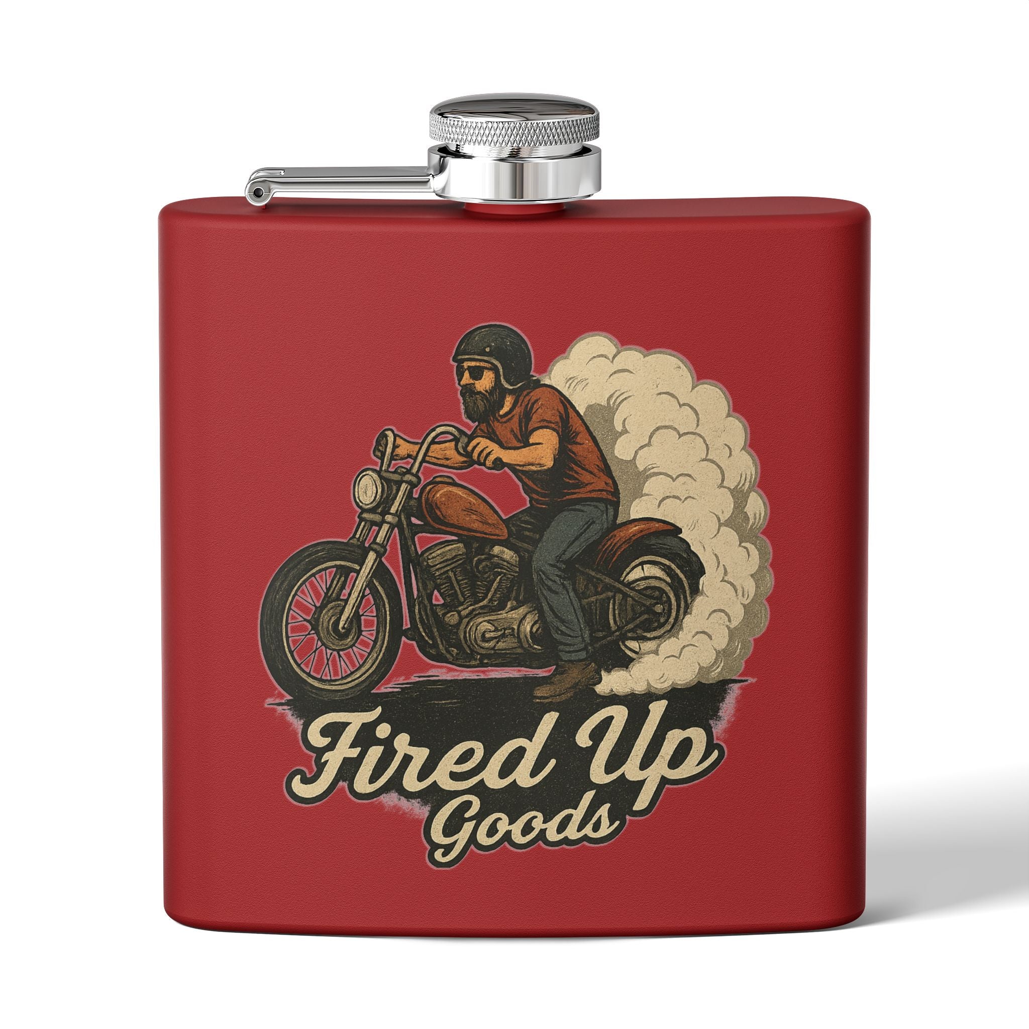 Biker Flask, Adventure Fuel for Riders, Perfect Gift for Men, Birthday, Groomsmen, Camping, Tailgating