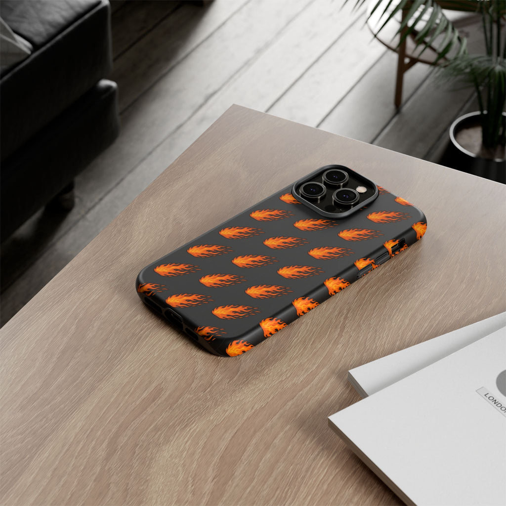 Flame Pattern Phone Case | Tough Cases for Adventurers, Gifts for Fire Lovers, Unique Cellphone Covers, Birthday Accessories, Cool [...]
