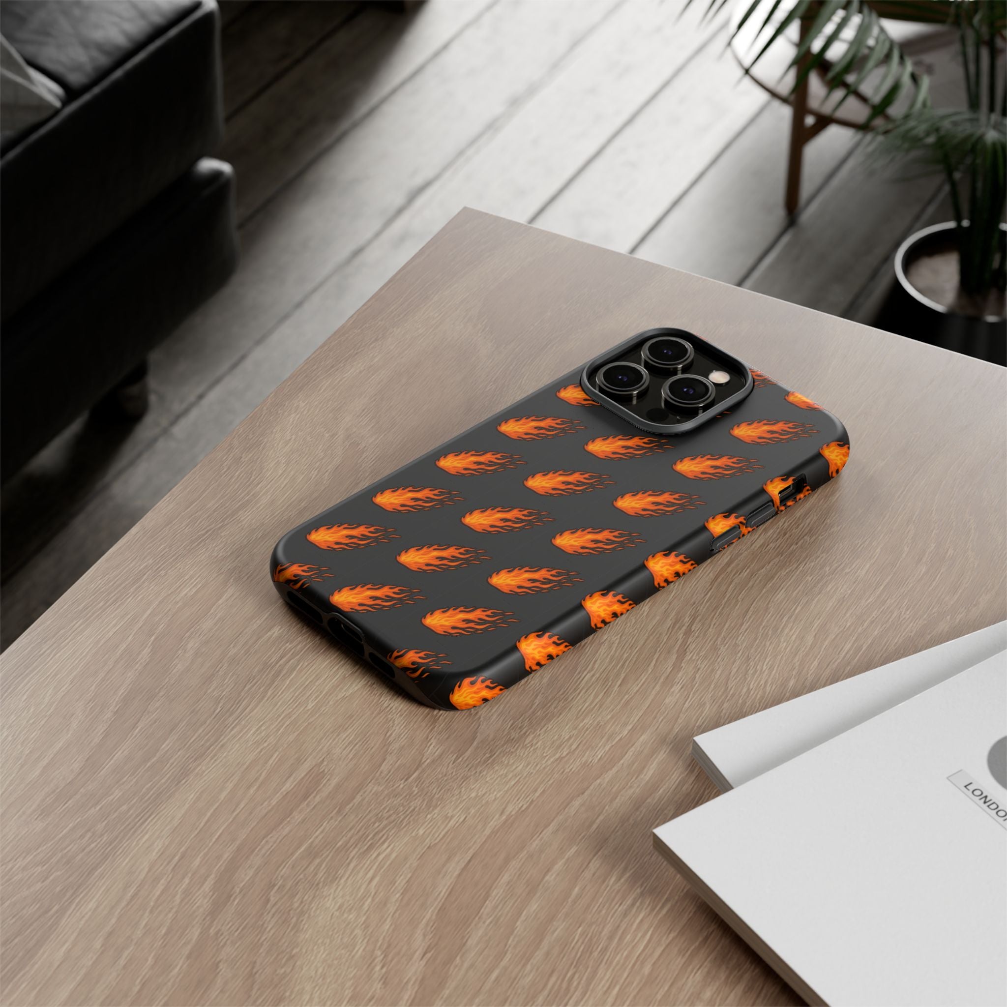 Flame Pattern Phone Case | Tough Cases for Adventurers, Gifts for Fire Lovers, Unique Cellphone Covers, Birthday Accessories, Cool [...]
