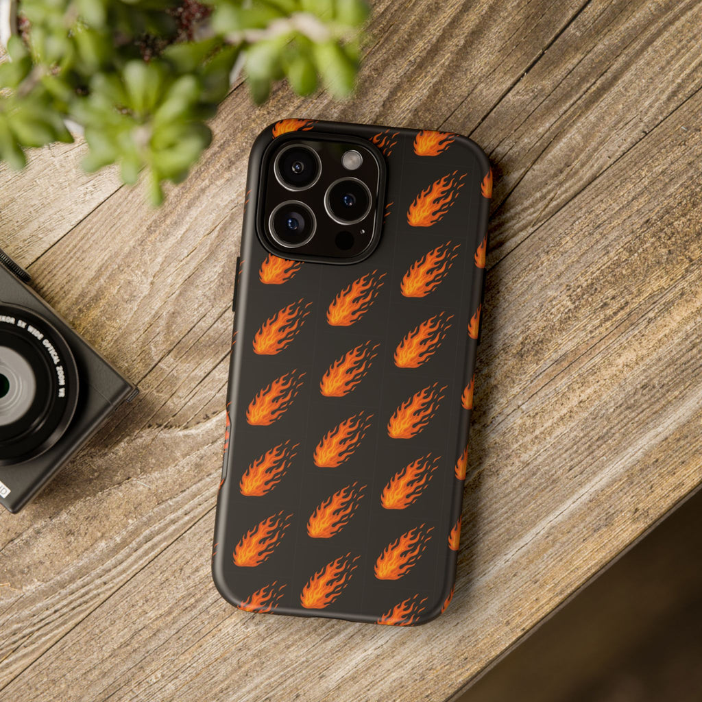 Flame Pattern Phone Case | Tough Cases for Adventurers, Gifts for Fire Lovers, Unique Cellphone Covers, Birthday Accessories, Cool [...]