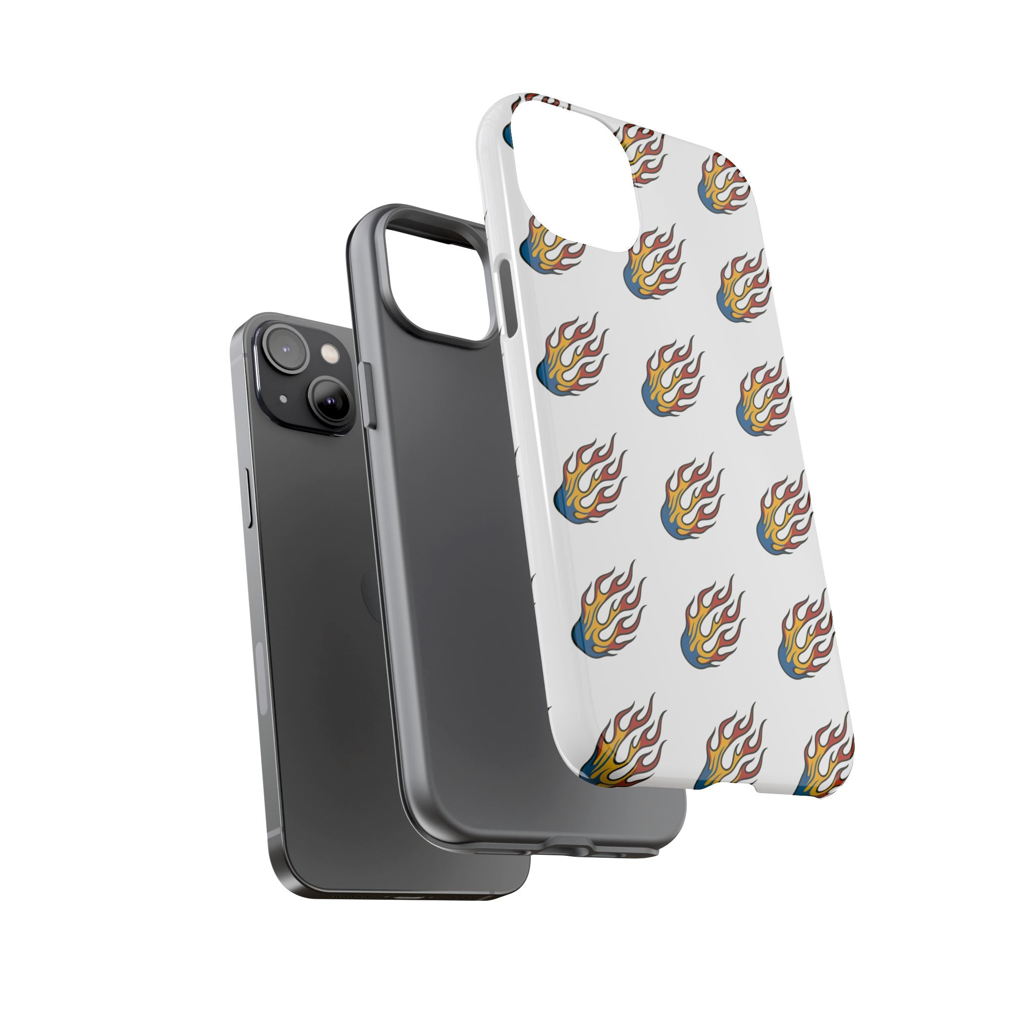 Flame Pattern Phone Case | Tough Cases | Stylish Phone Cover, Gift for Fire Enthusiasts, Trendy Mobile Accessory, Unique Design