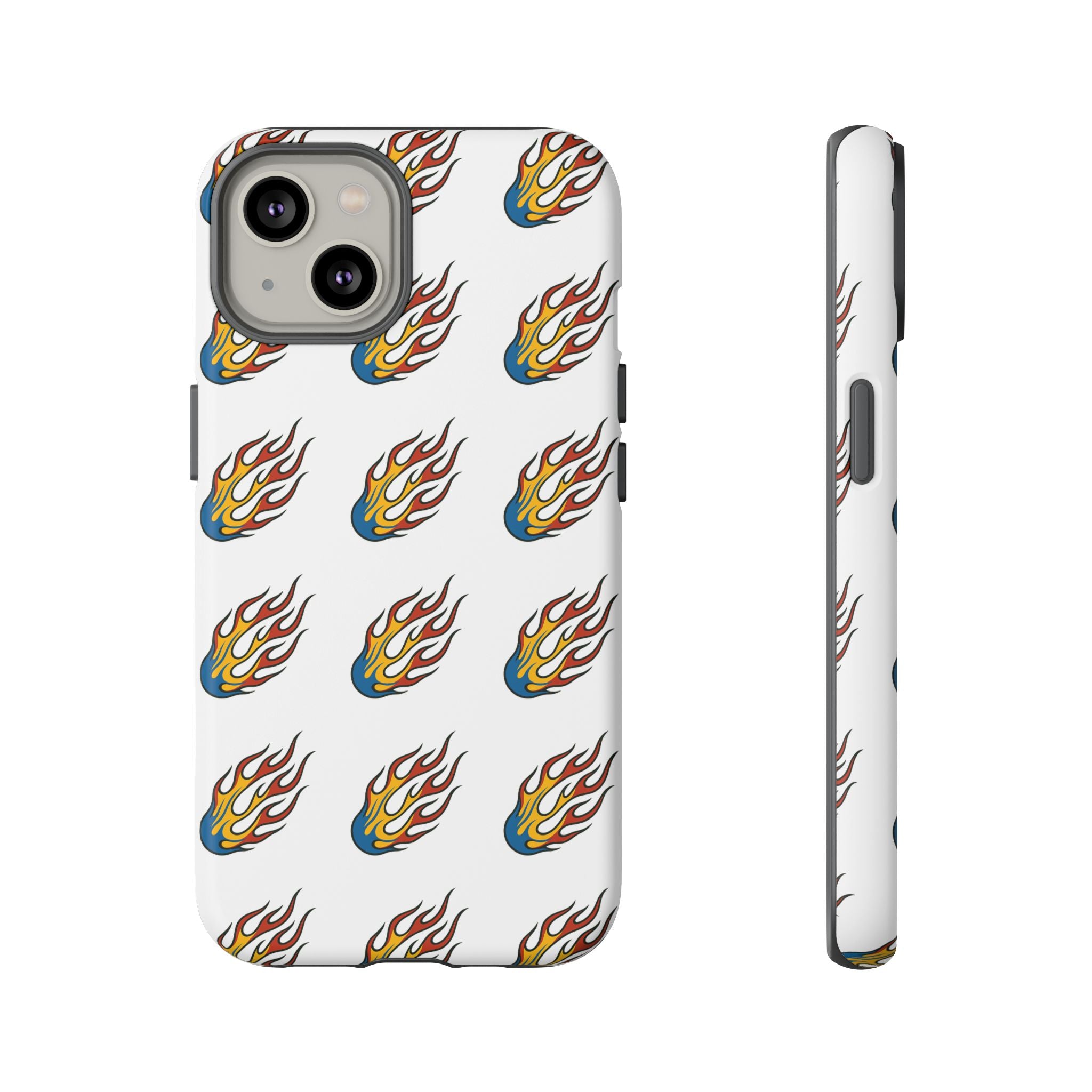 Flame Pattern Phone Case | Tough Cases | Stylish Phone Cover, Gift for Fire Enthusiasts, Trendy Mobile Accessory, Unique Design