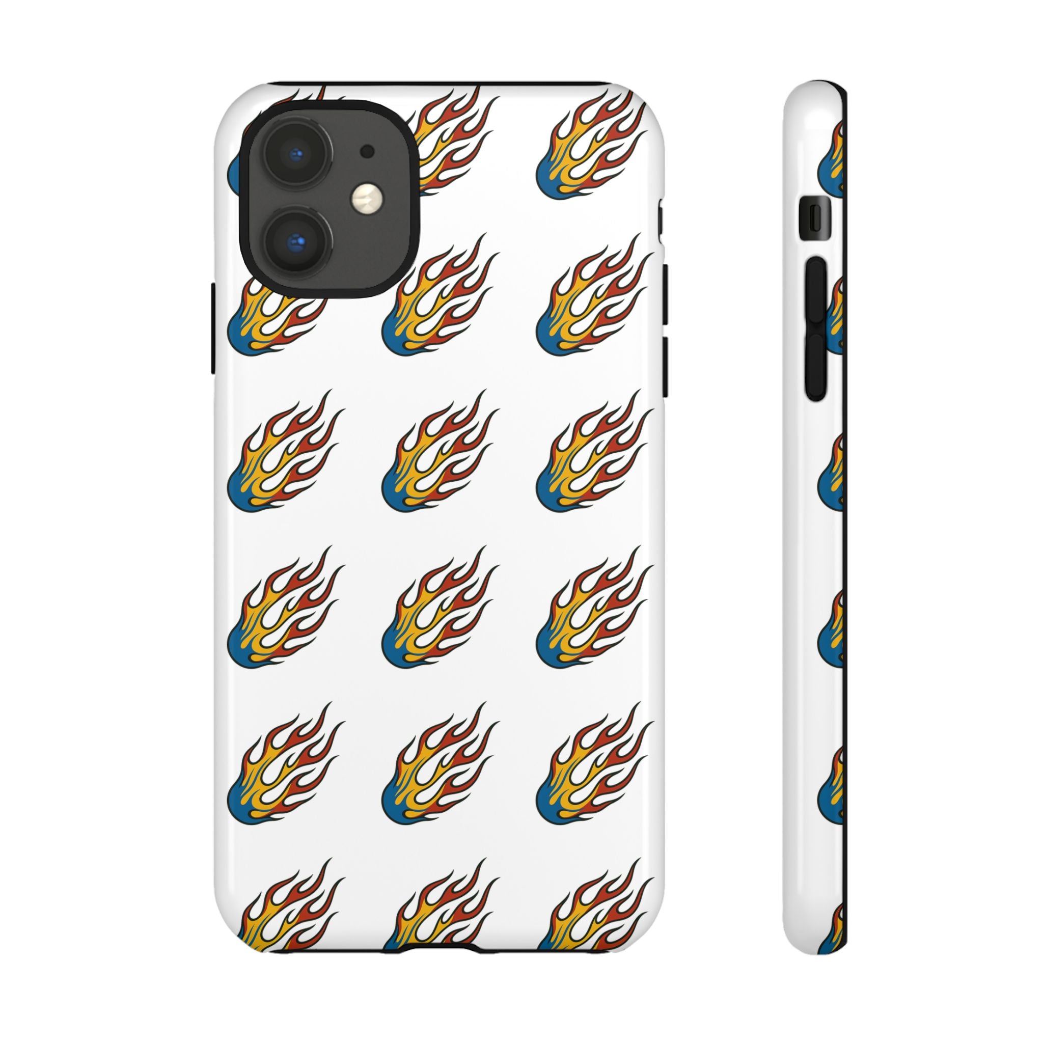 Flame Pattern Phone Case | Tough Cases | Stylish Phone Cover, Gift for Fire Enthusiasts, Trendy Mobile Accessory, Unique Design