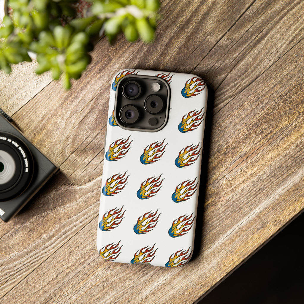 Flame Pattern Phone Case | Tough Cases | Stylish Phone Cover, Gift for Fire Enthusiasts, Trendy Mobile Accessory, Unique Design