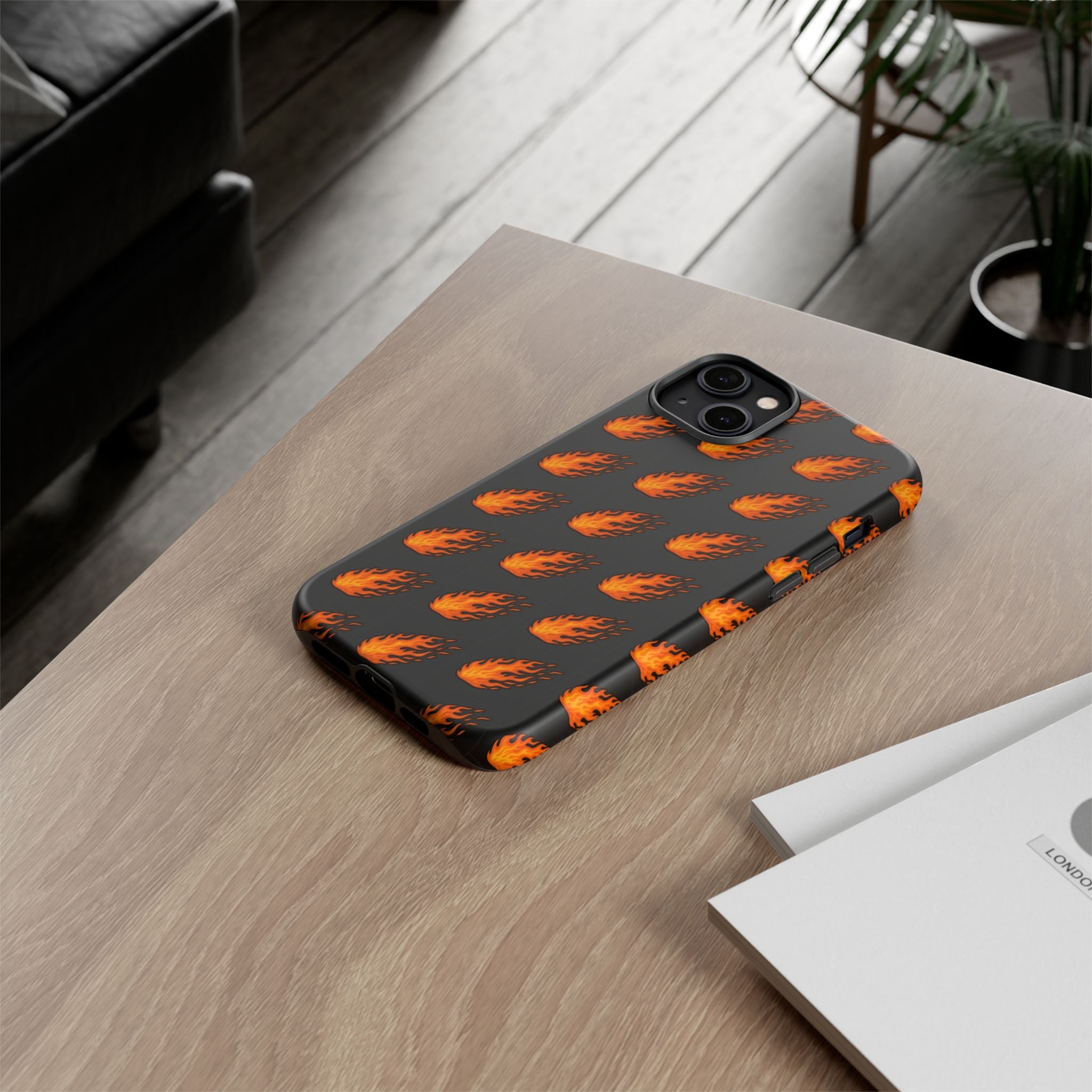 Flame Pattern Phone Case | Tough Cases for Adventurers, Gifts for Fire Lovers, Unique Cellphone Covers, Birthday Accessories, Cool [...]