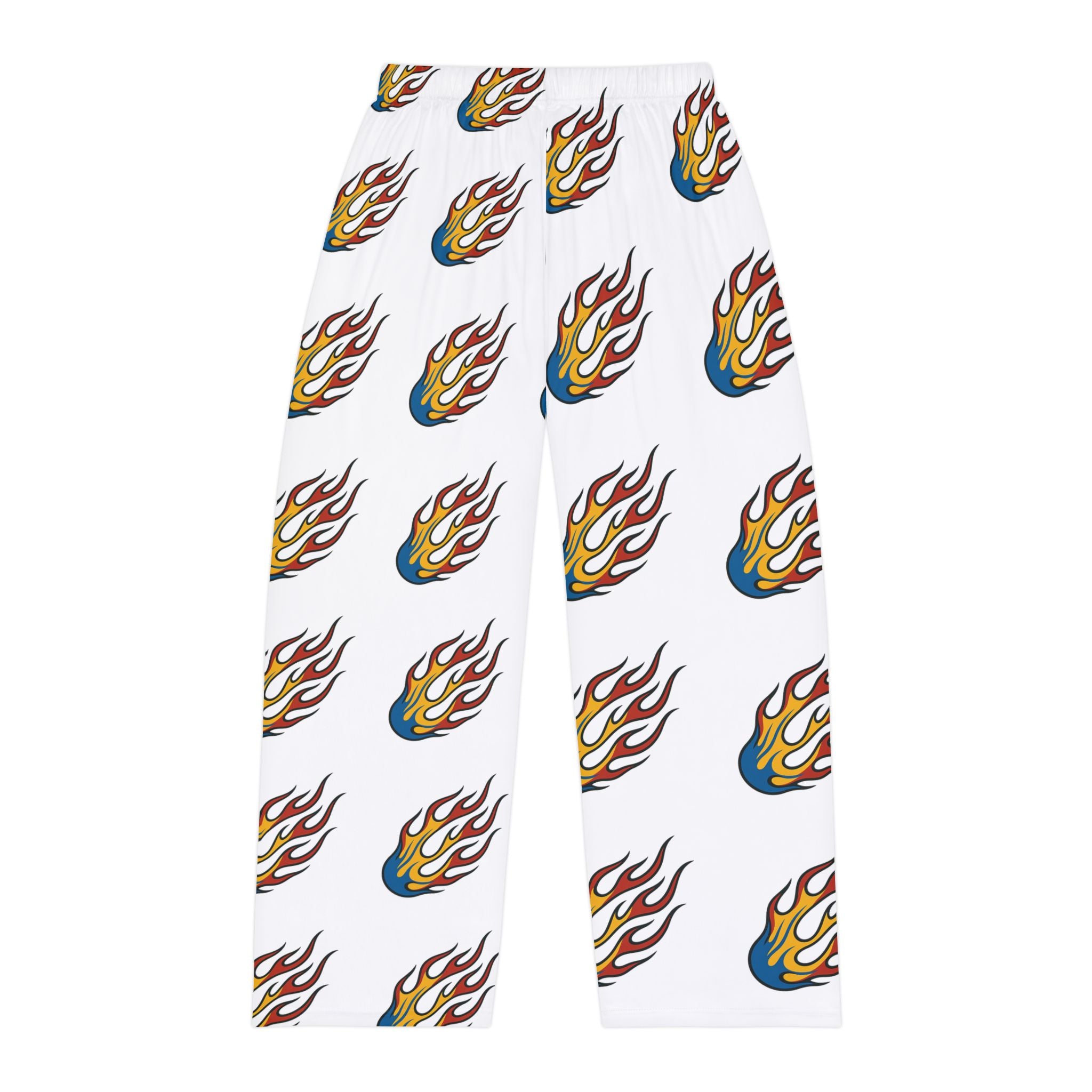 Flame Print Men's Pajama Pants, Cozy Loungewear, Hot Sleepwear, Gift for Him, Relaxation Wear
