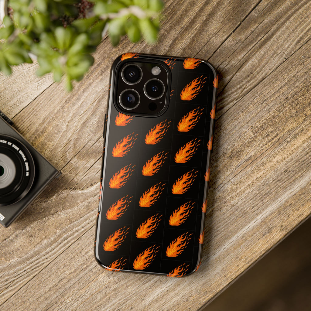 Flame Pattern Phone Case | Tough Cases for Adventurers, Gifts for Fire Lovers, Unique Cellphone Covers, Birthday Accessories, Cool [...]