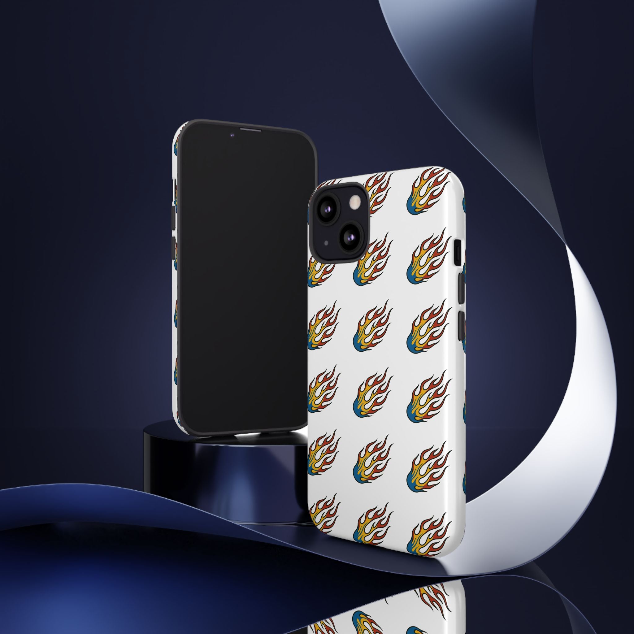 Flame Pattern Phone Case | Tough Cases | Stylish Phone Cover, Gift for Fire Enthusiasts, Trendy Mobile Accessory, Unique Design