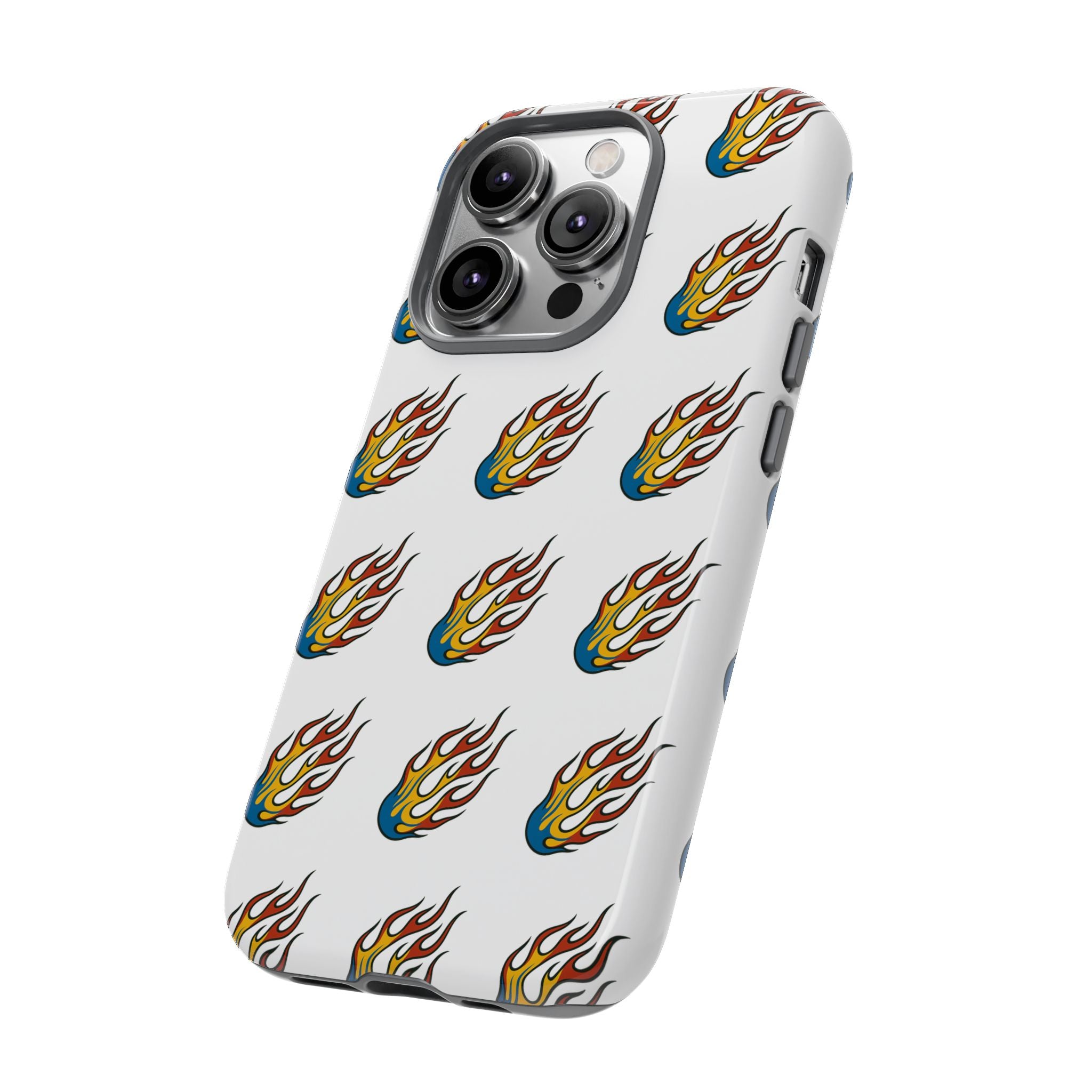 Flame Pattern Phone Case | Tough Cases | Stylish Phone Cover, Gift for Fire Enthusiasts, Trendy Mobile Accessory, Unique Design