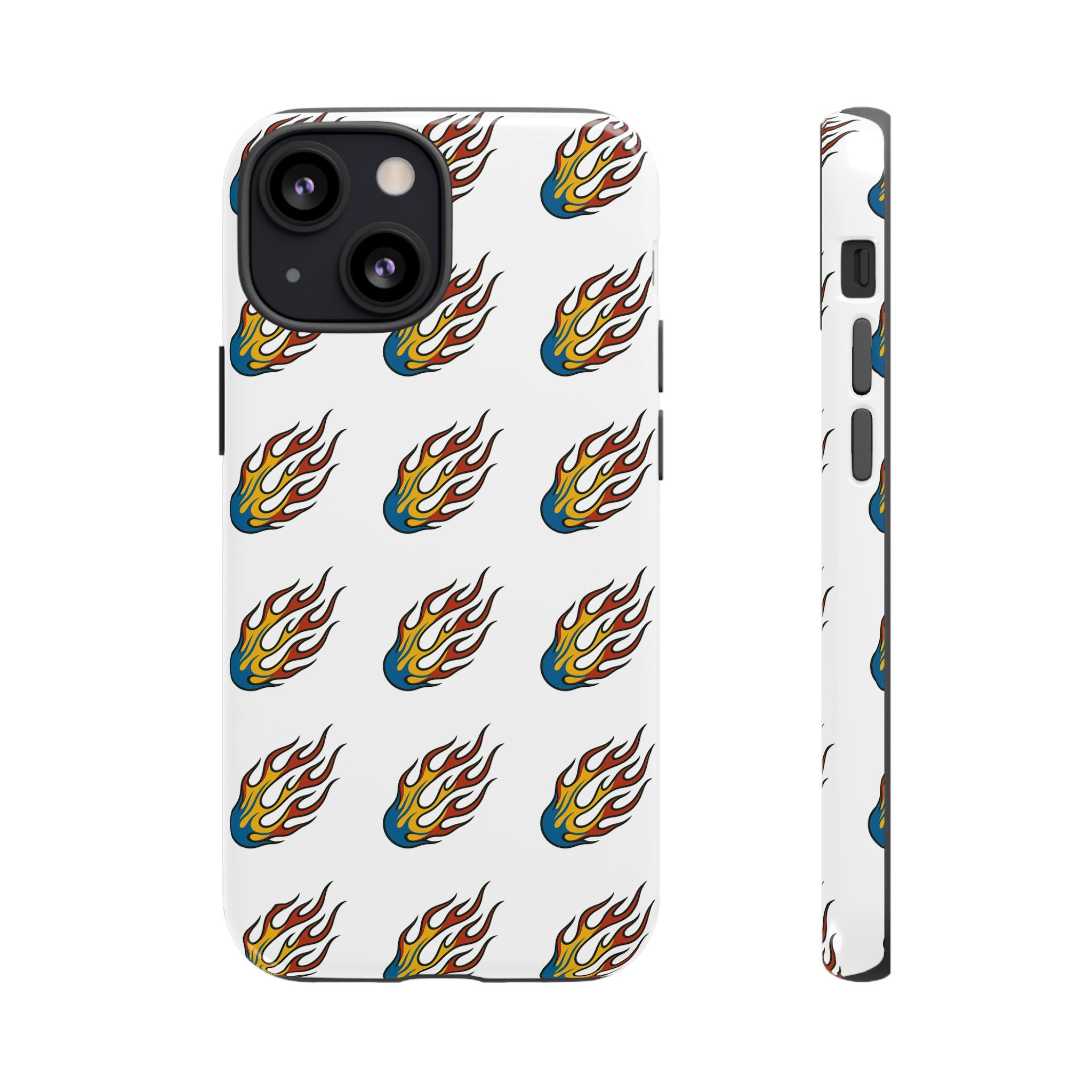 Flame Pattern Phone Case | Tough Cases | Stylish Phone Cover, Gift for Fire Enthusiasts, Trendy Mobile Accessory, Unique Design