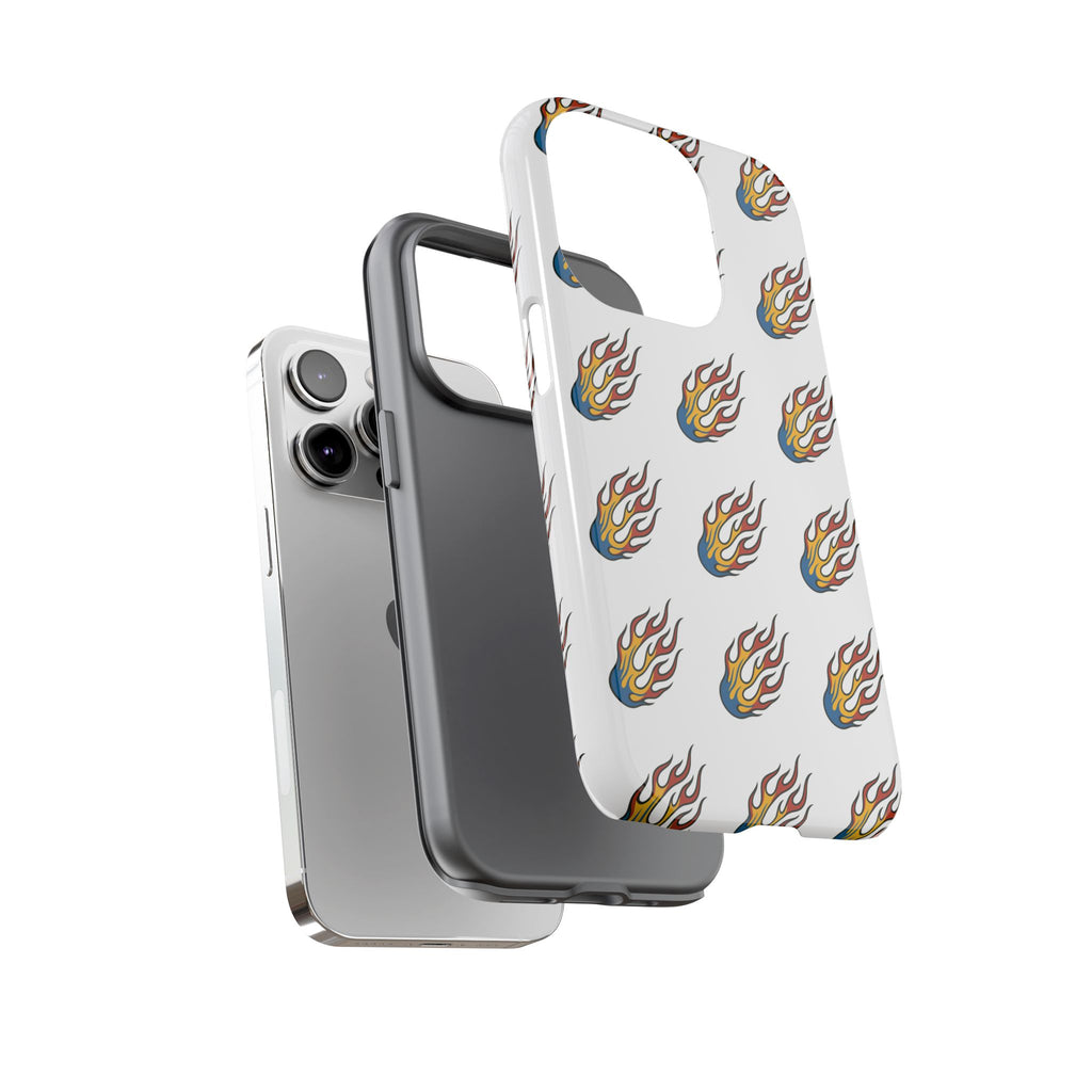 Flame Pattern Phone Case | Tough Cases | Stylish Phone Cover, Gift for Fire Enthusiasts, Trendy Mobile Accessory, Unique Design