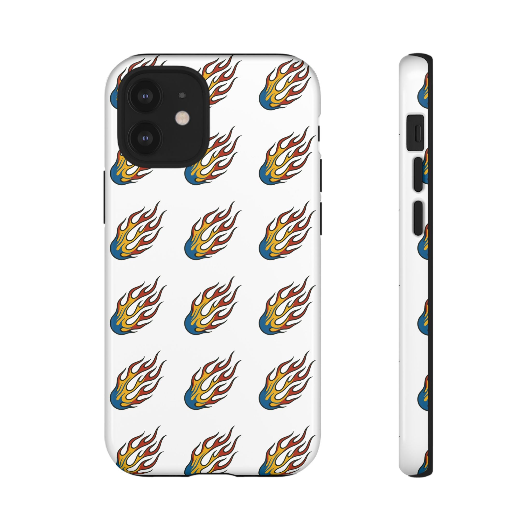 Flame Pattern Phone Case | Tough Cases | Stylish Phone Cover, Gift for Fire Enthusiasts, Trendy Mobile Accessory, Unique Design