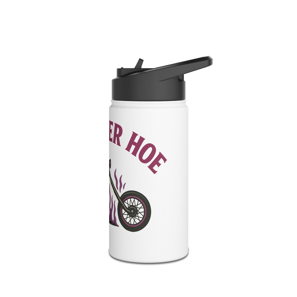 Chopper Hoe Stainless Steel Water Bottle | Cool Motorcycle Gear, Gift for Bikers, Travel Hydration Flask, Unique Outdoor Accessory