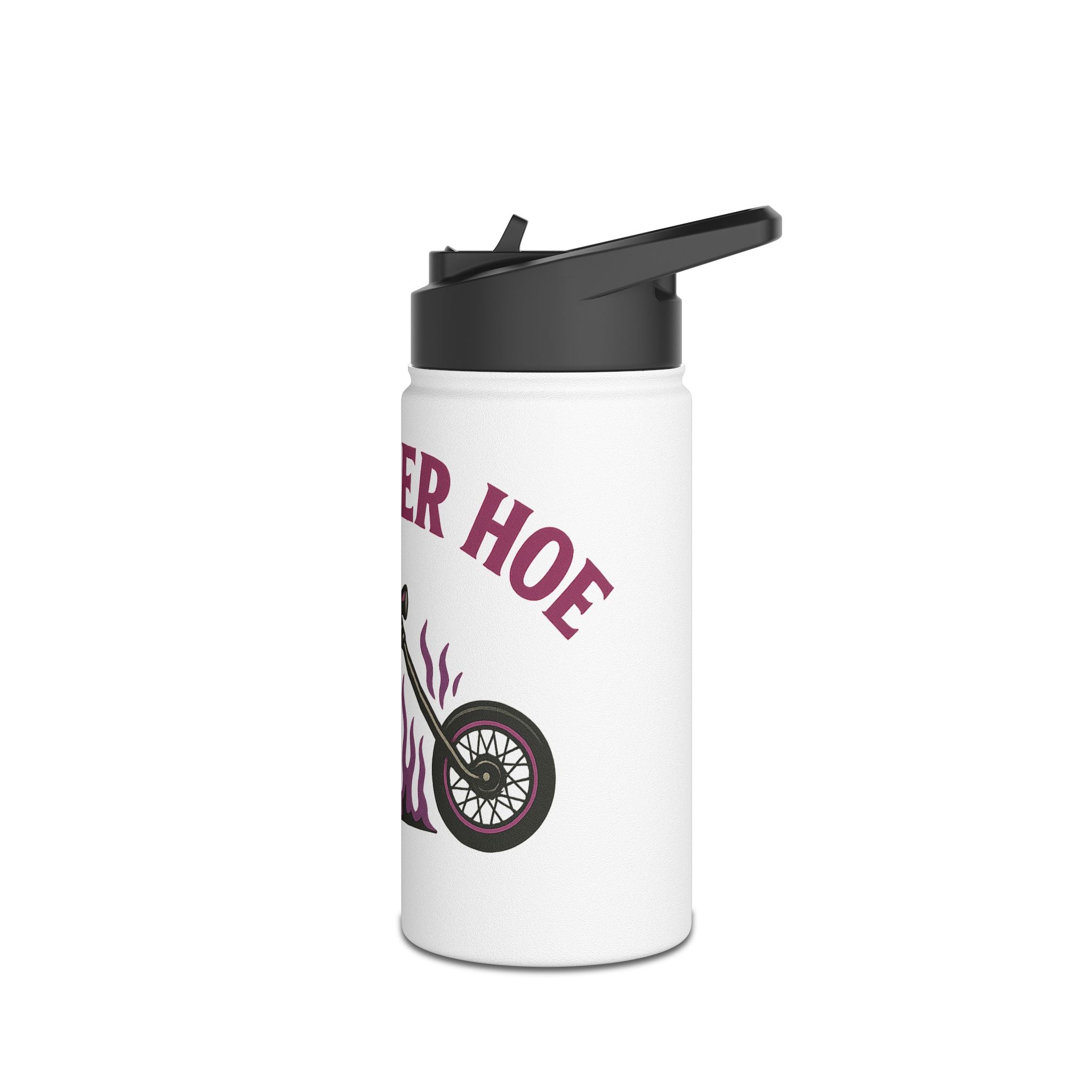 Chopper Hoe Stainless Steel Water Bottle | Cool Motorcycle Gear, Gift for Bikers, Travel Hydration Flask, Unique Outdoor Accessory