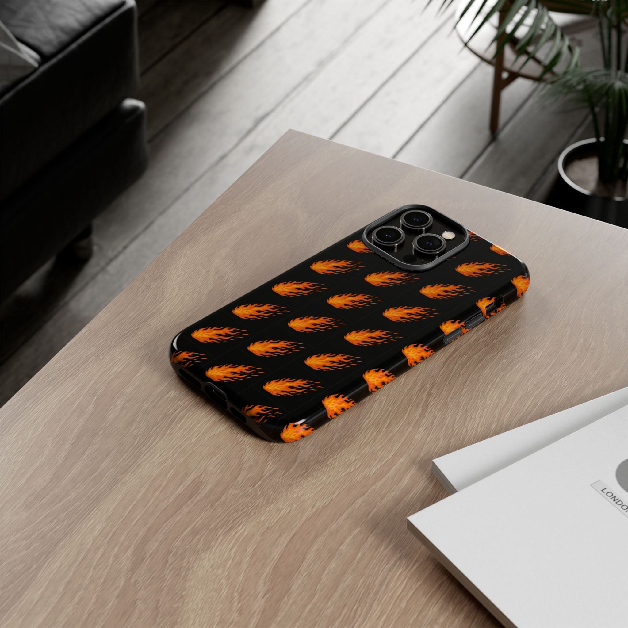 Flame Pattern Phone Case | Tough Cases for Adventurers, Gifts for Fire Lovers, Unique Cellphone Covers, Birthday Accessories, Cool [...]