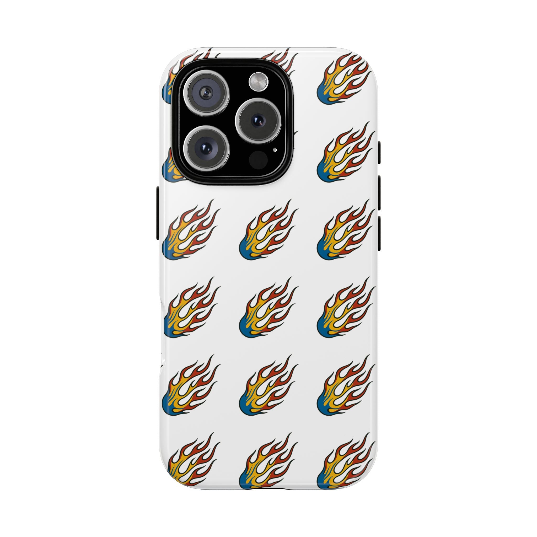Flame Pattern Phone Case | Tough Cases | Stylish Phone Cover, Gift for Fire Enthusiasts, Trendy Mobile Accessory, Unique Design