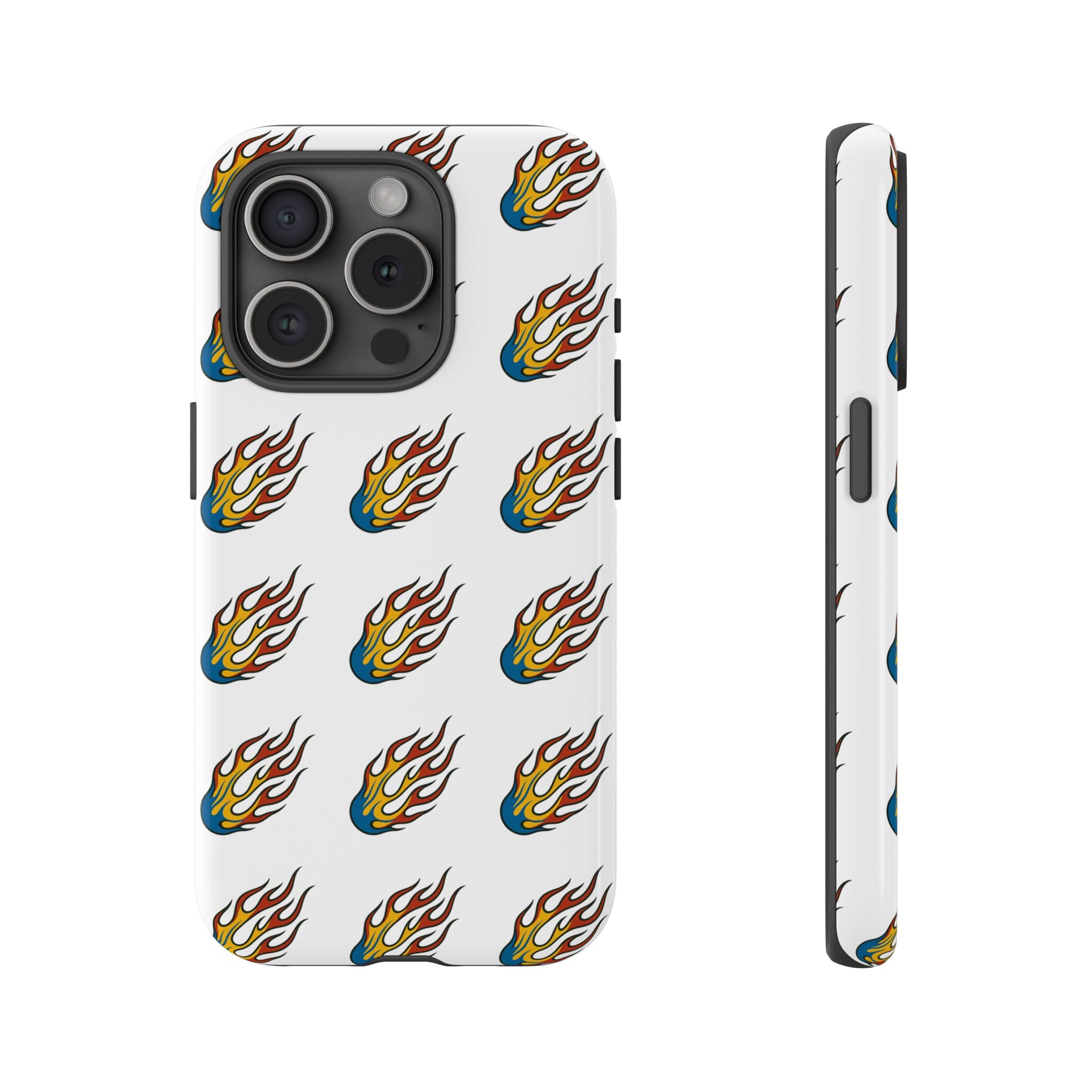 Flame Pattern Phone Case | Tough Cases | Stylish Phone Cover, Gift for Fire Enthusiasts, Trendy Mobile Accessory, Unique Design