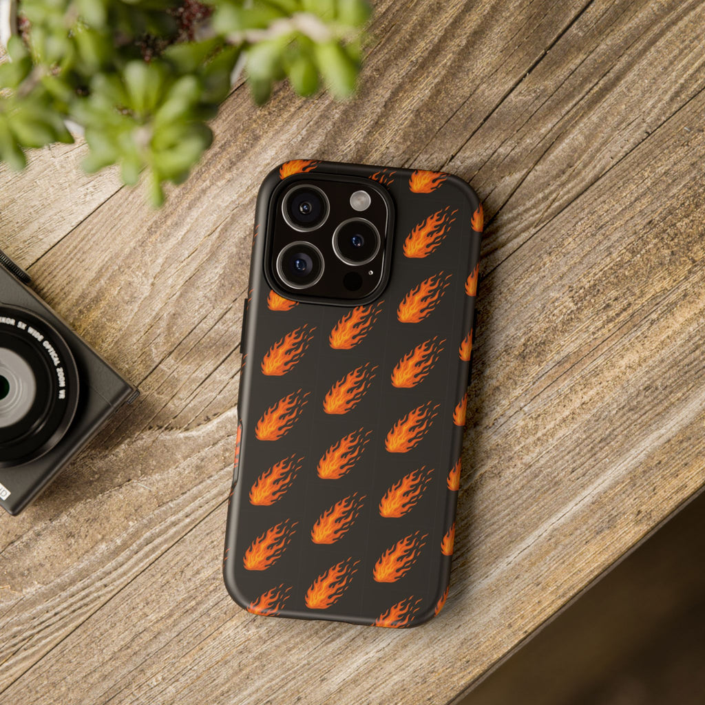 Flame Pattern Phone Case | Tough Cases for Adventurers, Gifts for Fire Lovers, Unique Cellphone Covers, Birthday Accessories, Cool [...]