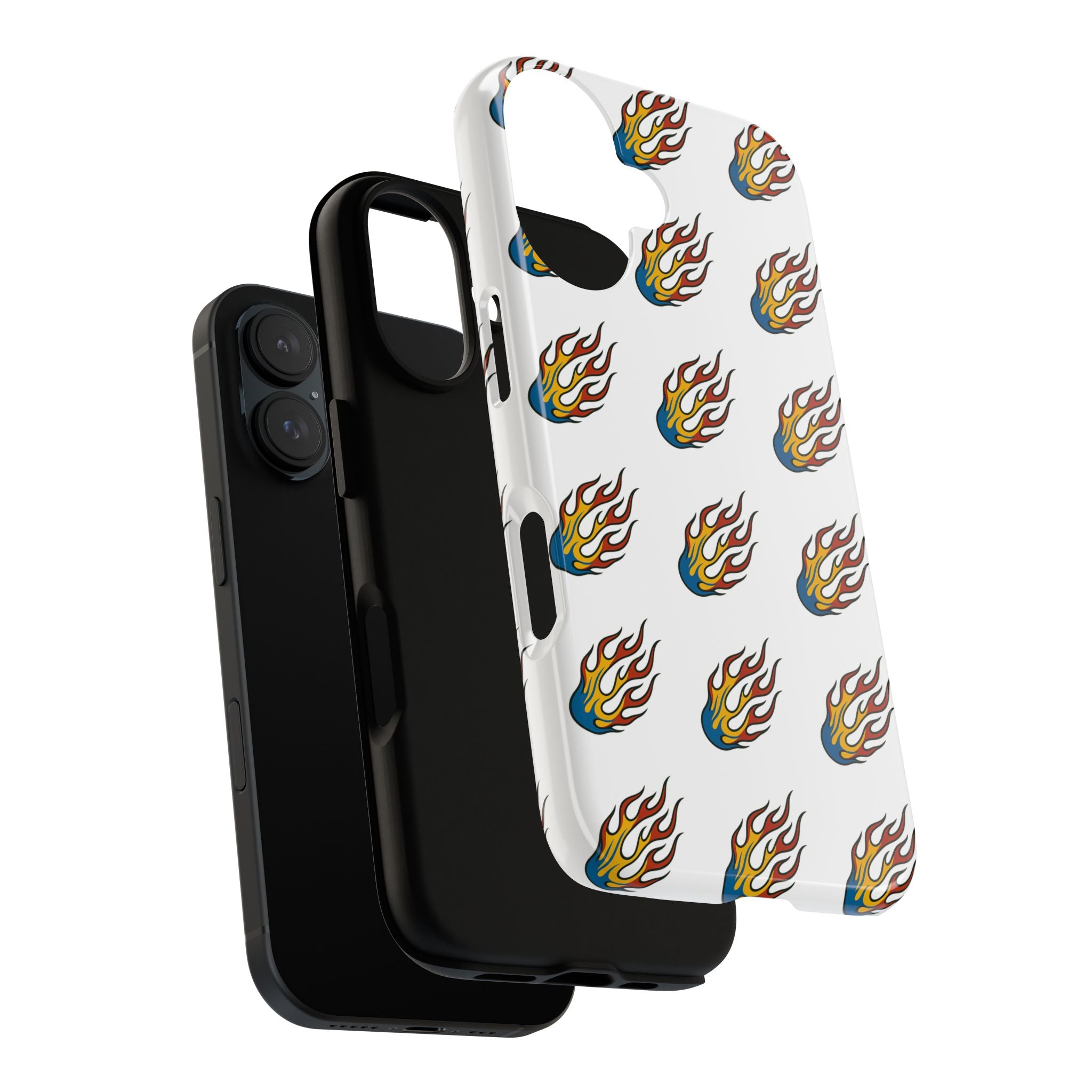 Flame Pattern Phone Case | Tough Cases | Stylish Phone Cover, Gift for Fire Enthusiasts, Trendy Mobile Accessory, Unique Design