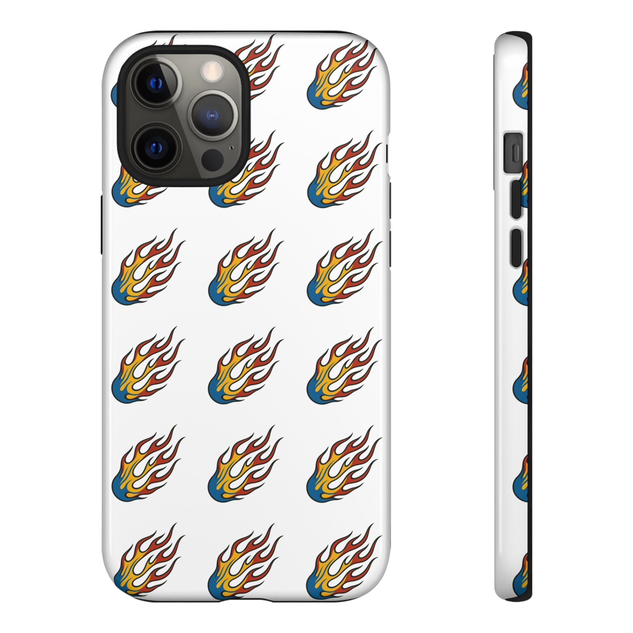 Flame Pattern Phone Case | Tough Cases | Stylish Phone Cover, Gift for Fire Enthusiasts, Trendy Mobile Accessory, Unique Design