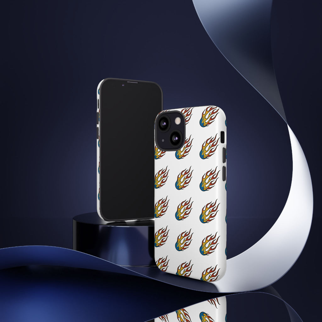 Flame Pattern Phone Case | Tough Cases | Stylish Phone Cover, Gift for Fire Enthusiasts, Trendy Mobile Accessory, Unique Design