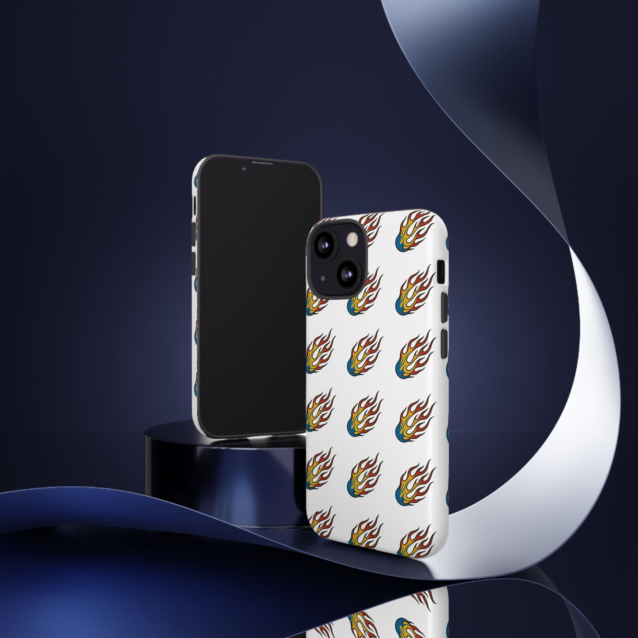 Flame Pattern Phone Case | Tough Cases | Stylish Phone Cover, Gift for Fire Enthusiasts, Trendy Mobile Accessory, Unique Design