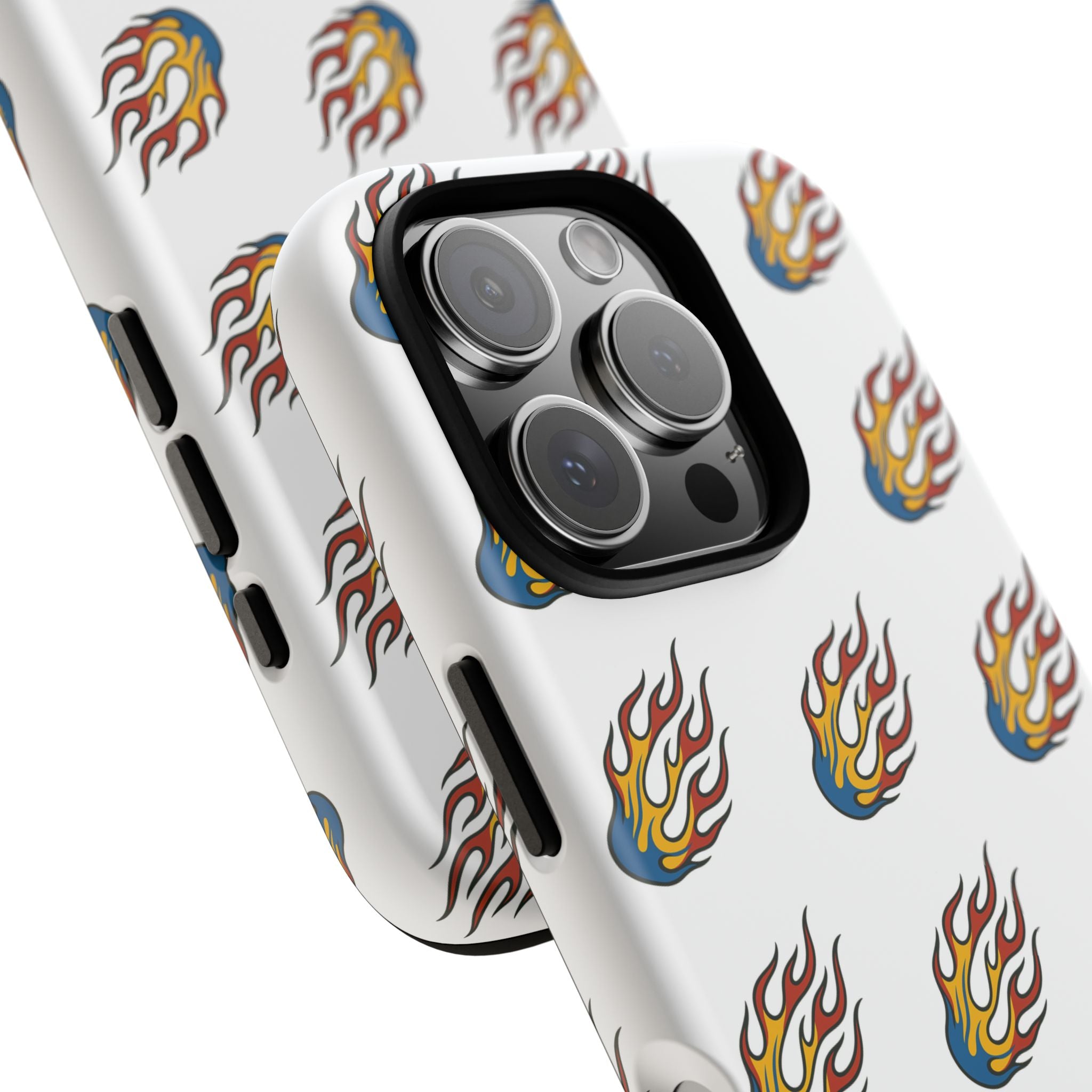 Flame Pattern Phone Case | Tough Cases | Stylish Phone Cover, Gift for Fire Enthusiasts, Trendy Mobile Accessory, Unique Design